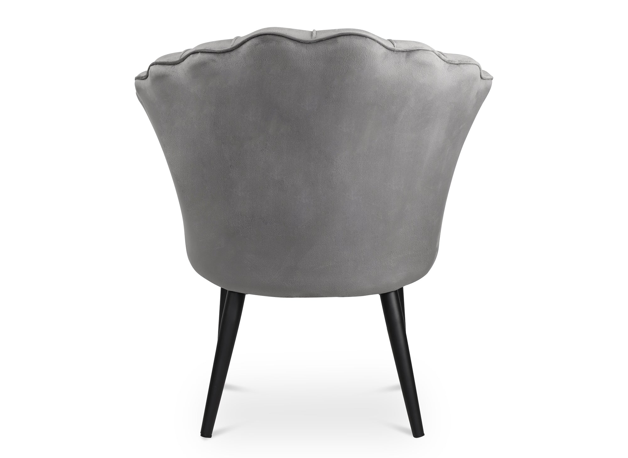 Sillón de diseño ROKIA en terciopelo gris