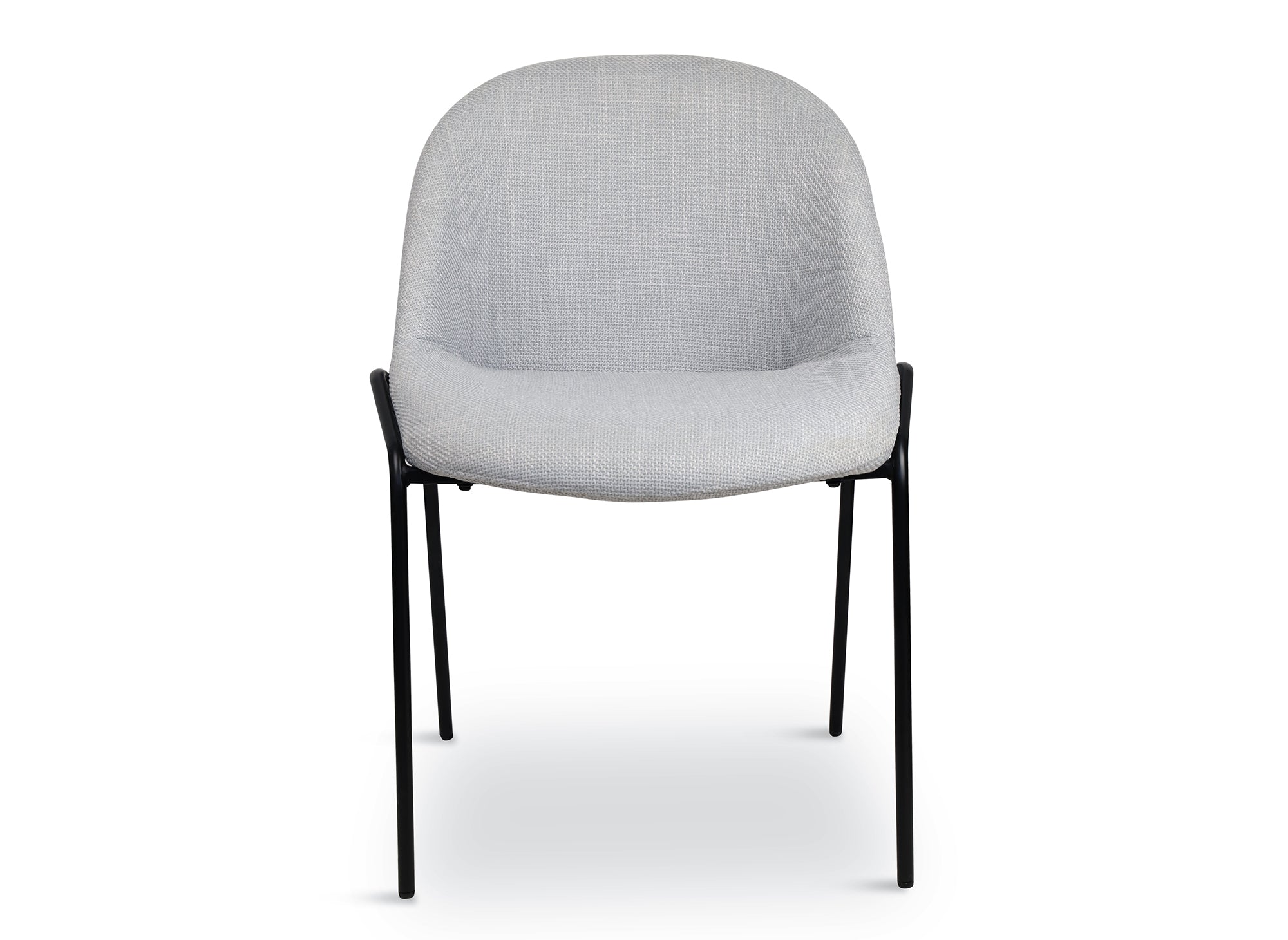 Juego de 2 sillas de diseño ZAYA en tela de lino gris