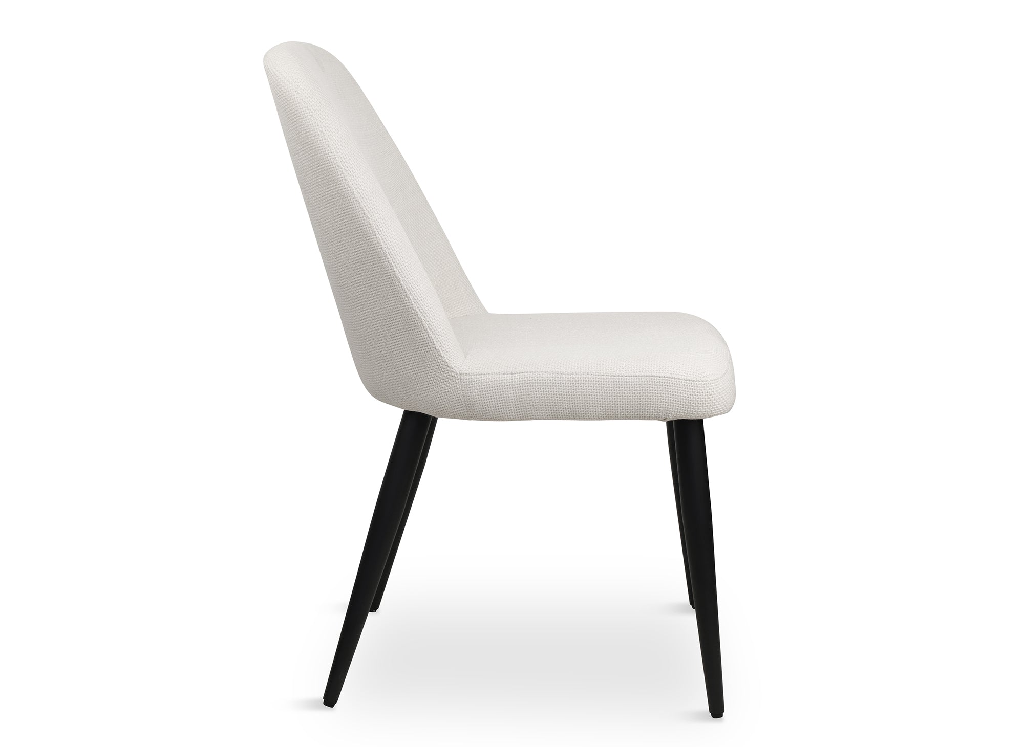 Juego de 2 sillas de comedor KINSEY tapizadas en lino color beige