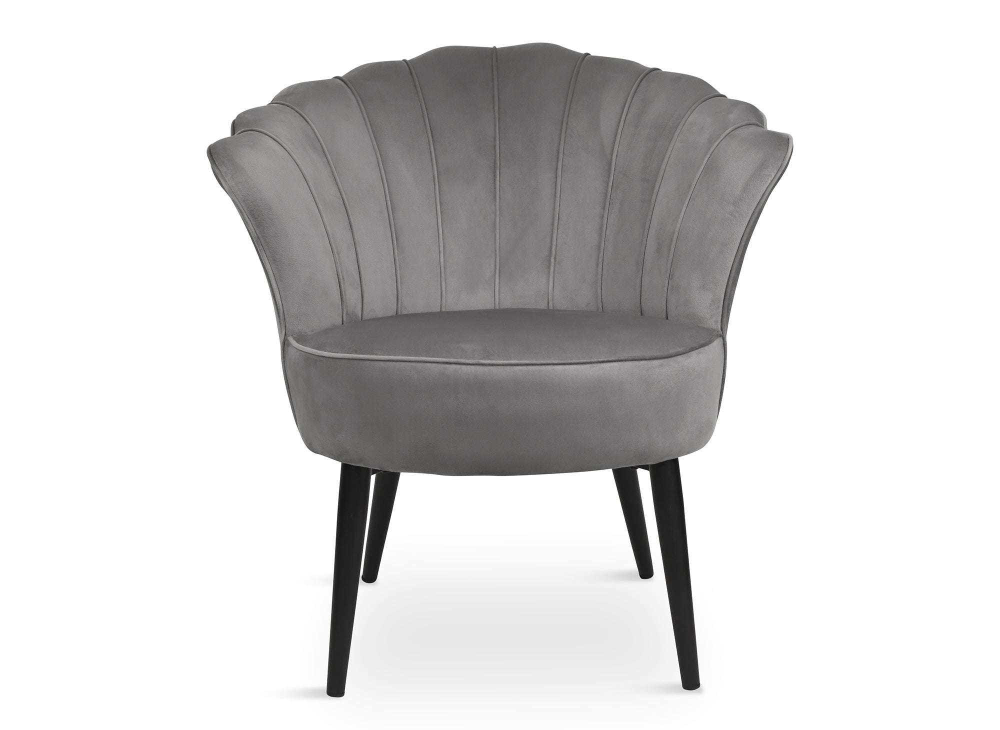 Sillón de diseño ROKIA en terciopelo gris