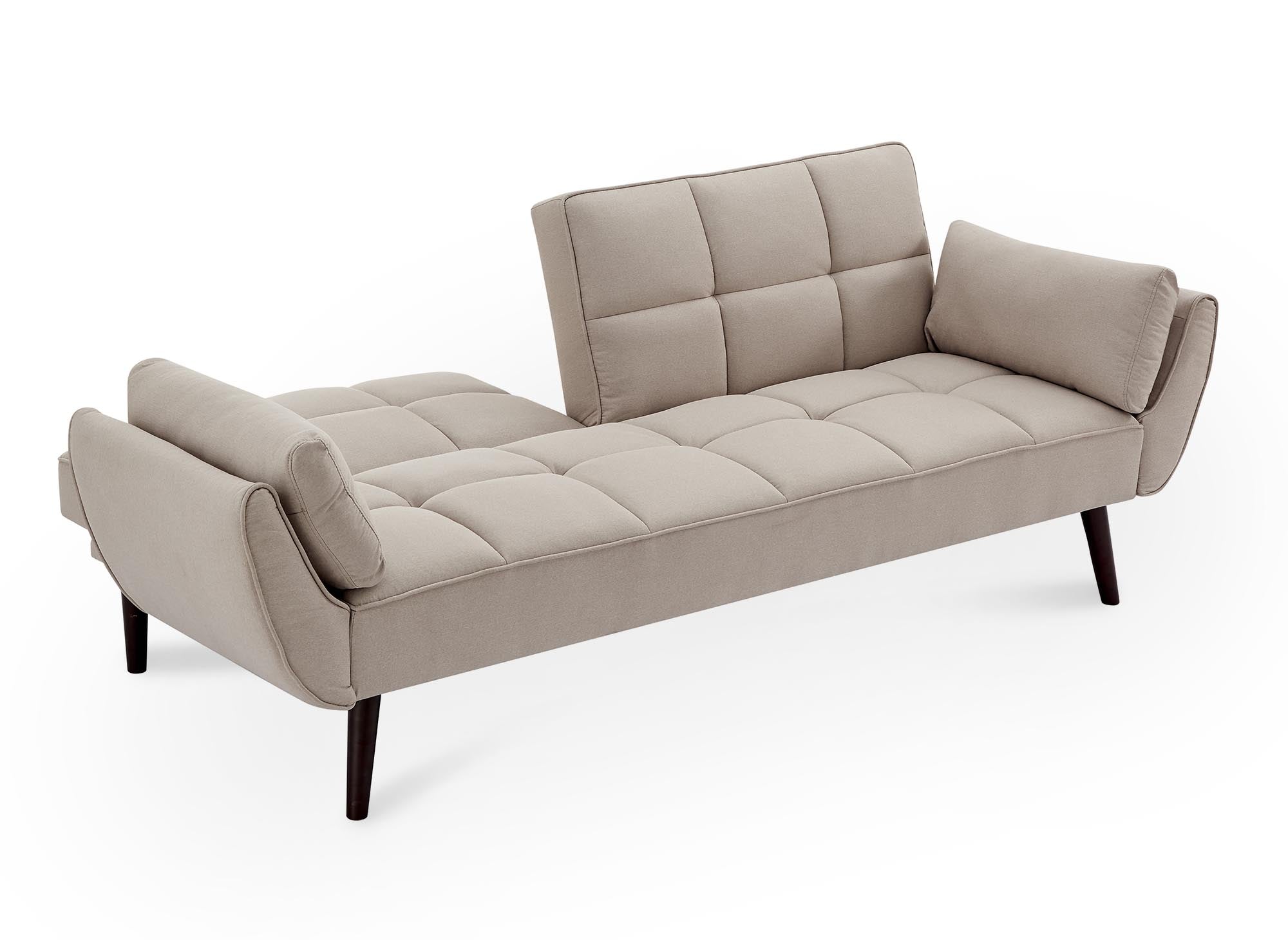 Sofá NARA de 3 plazas con mecanismo clic-clac en tela beige