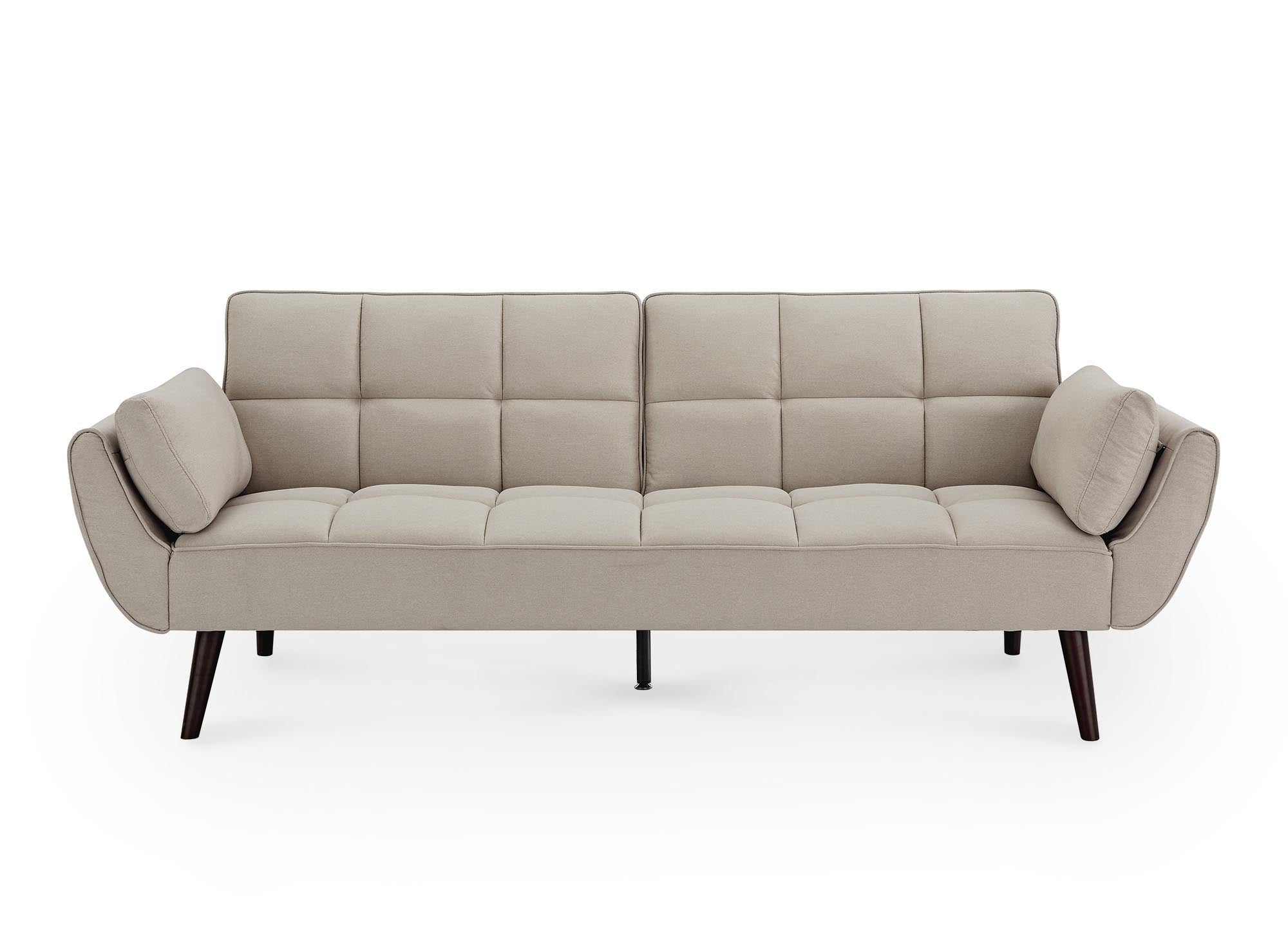 Sofá NARA de 3 plazas con mecanismo clic-clac en tela beige