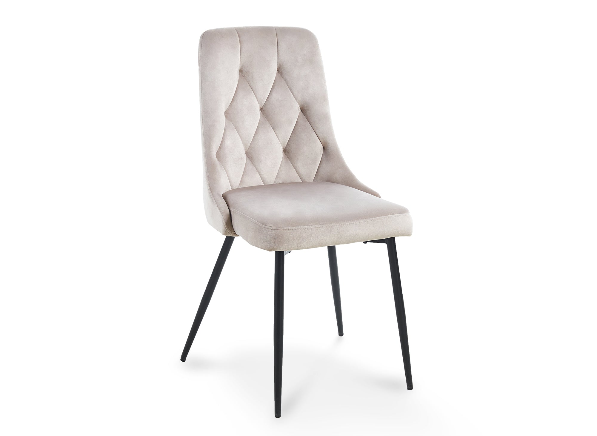 Juego de 4 sillas de diseño OLVEA de terciopelo beige