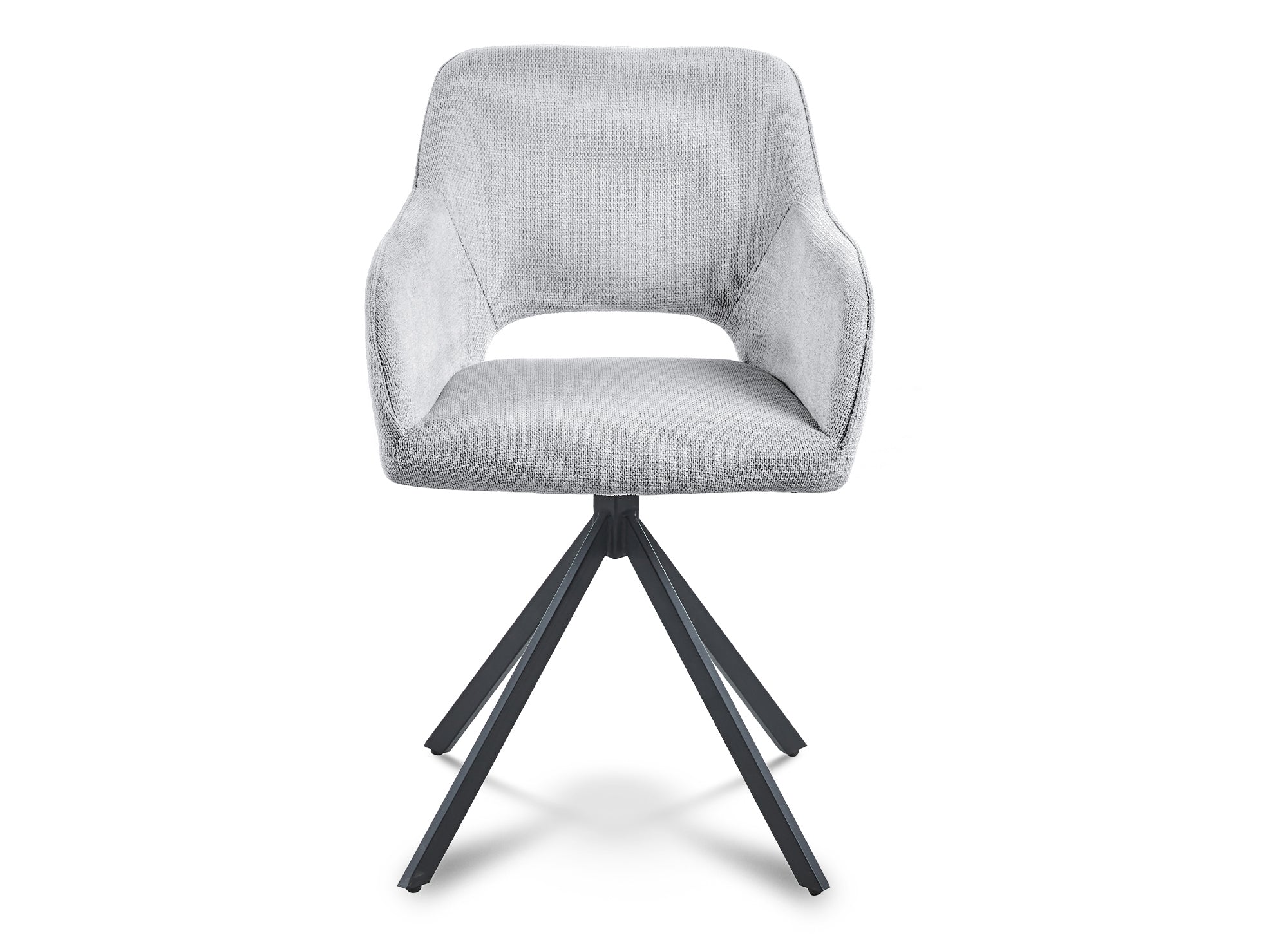 Juego de 2 sillones giratorios de diseño CIEL en terciopelo gris claro