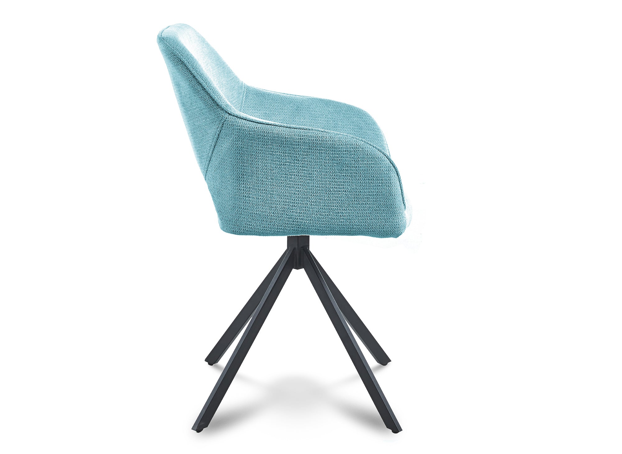 Juego de 2 sillones giratorios de diseño CIEL en terciopelo verde claro