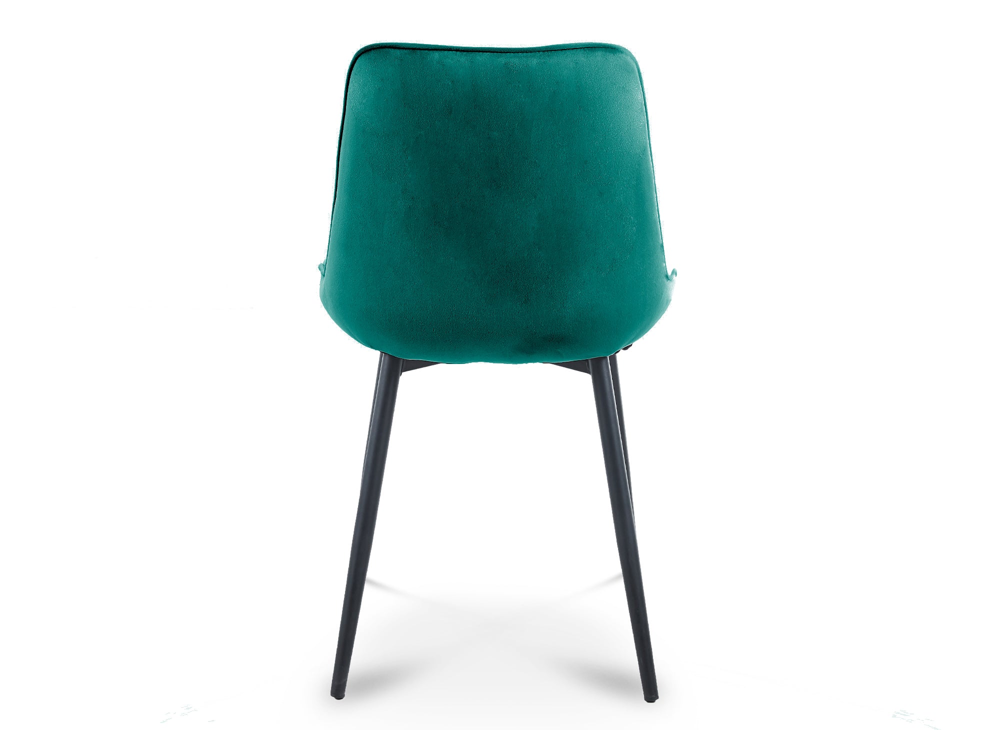 Conjunto de 4 sillas de diseño ELOVA en terciopelo verde