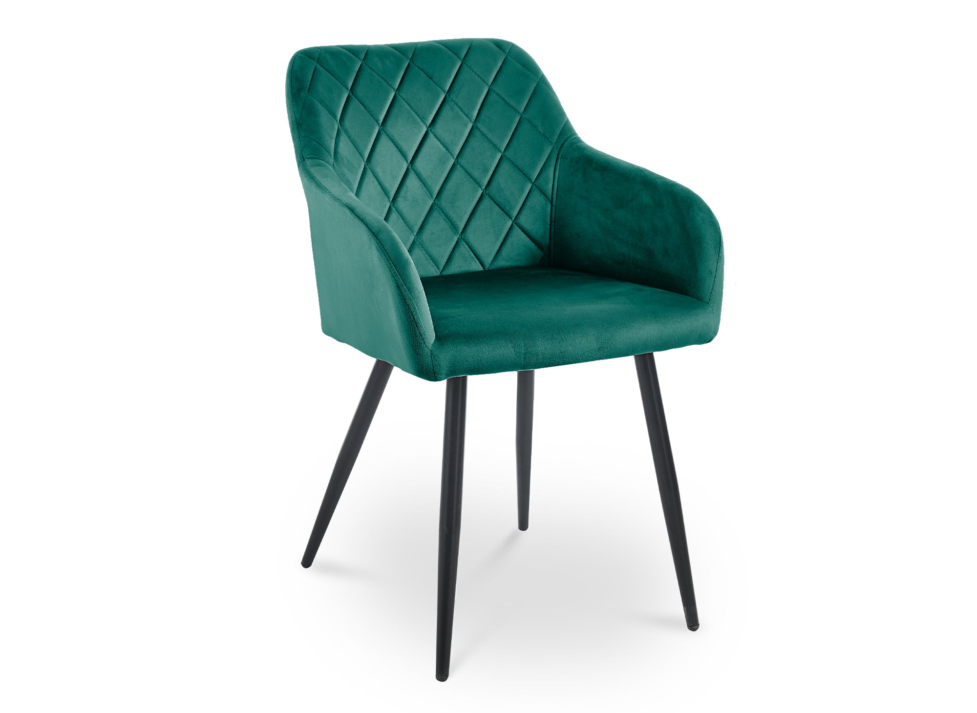 Conjunto de 2 sillones KANA de terciopelo verde