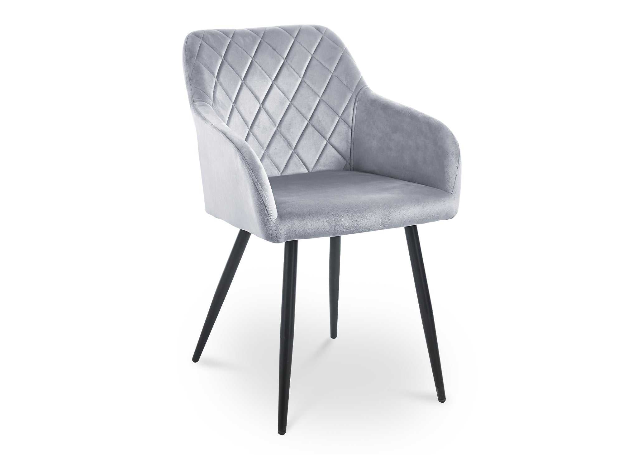 Conjunto de 2 sillones KANA de terciopelo gris