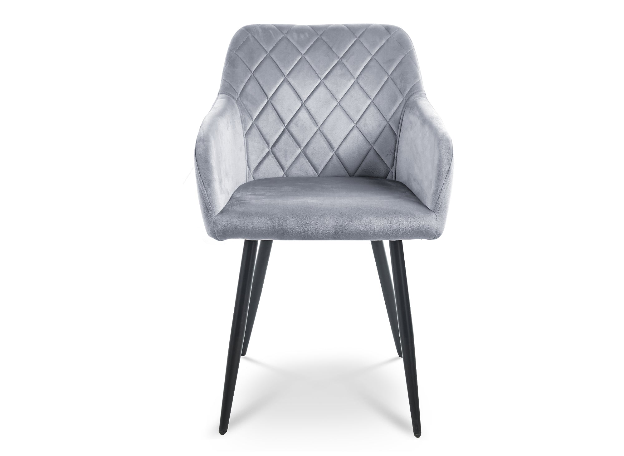 Conjunto de 2 sillones KANA de terciopelo gris