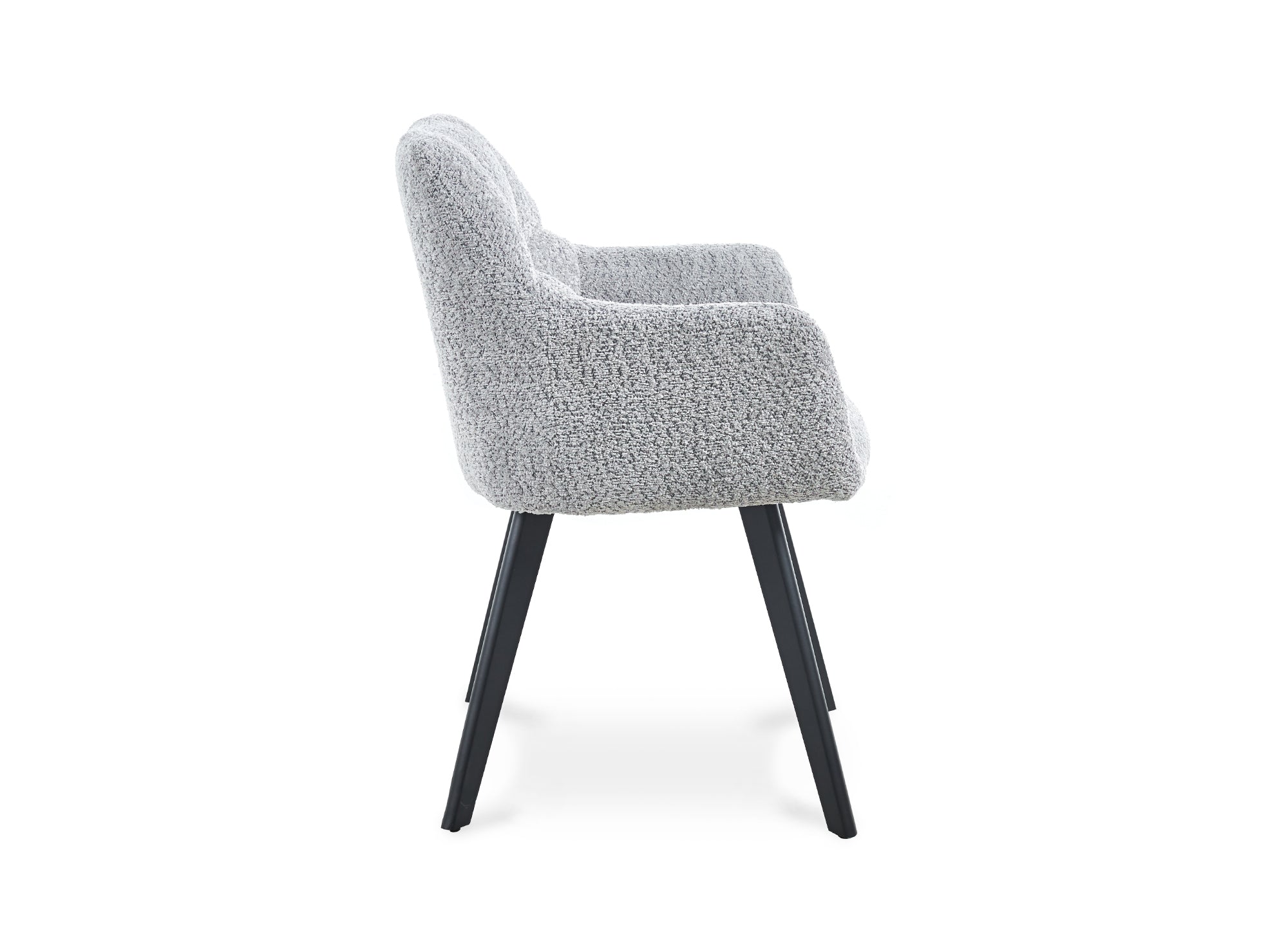 Juego de 2 sillas con reposabrazos efecto piel de oveja gris claro ESPERA