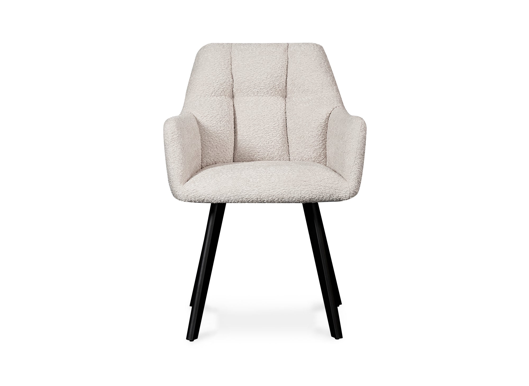 Juego de 2 sillas con reposabrazos efecto piel de oveja beige ESPERA