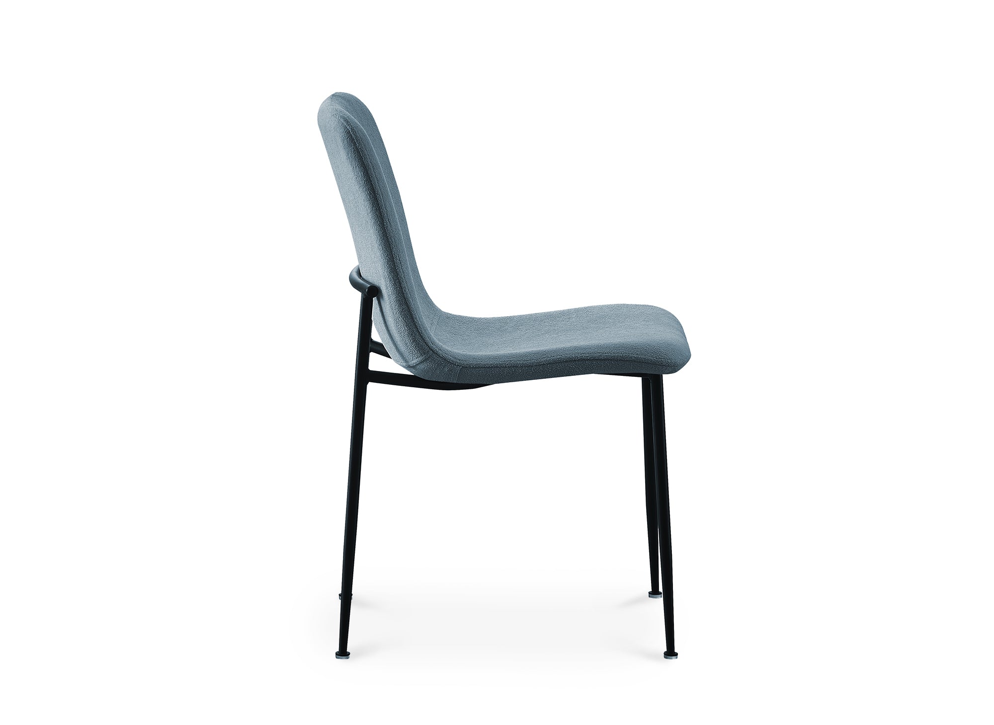 Juego de 4 sillas de tela azul CHERYL