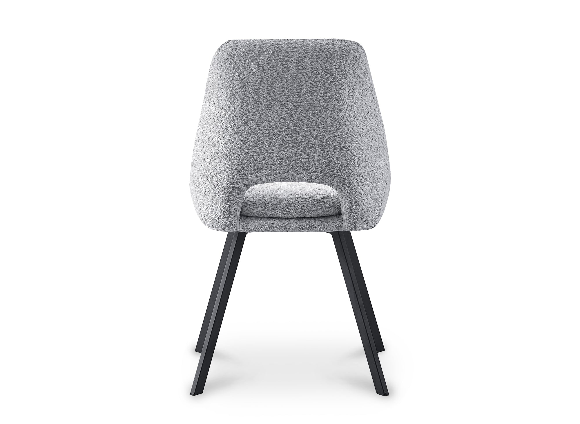 Juego de 2 sillas NARCISSE de color gris claro con efecto piel de oveja