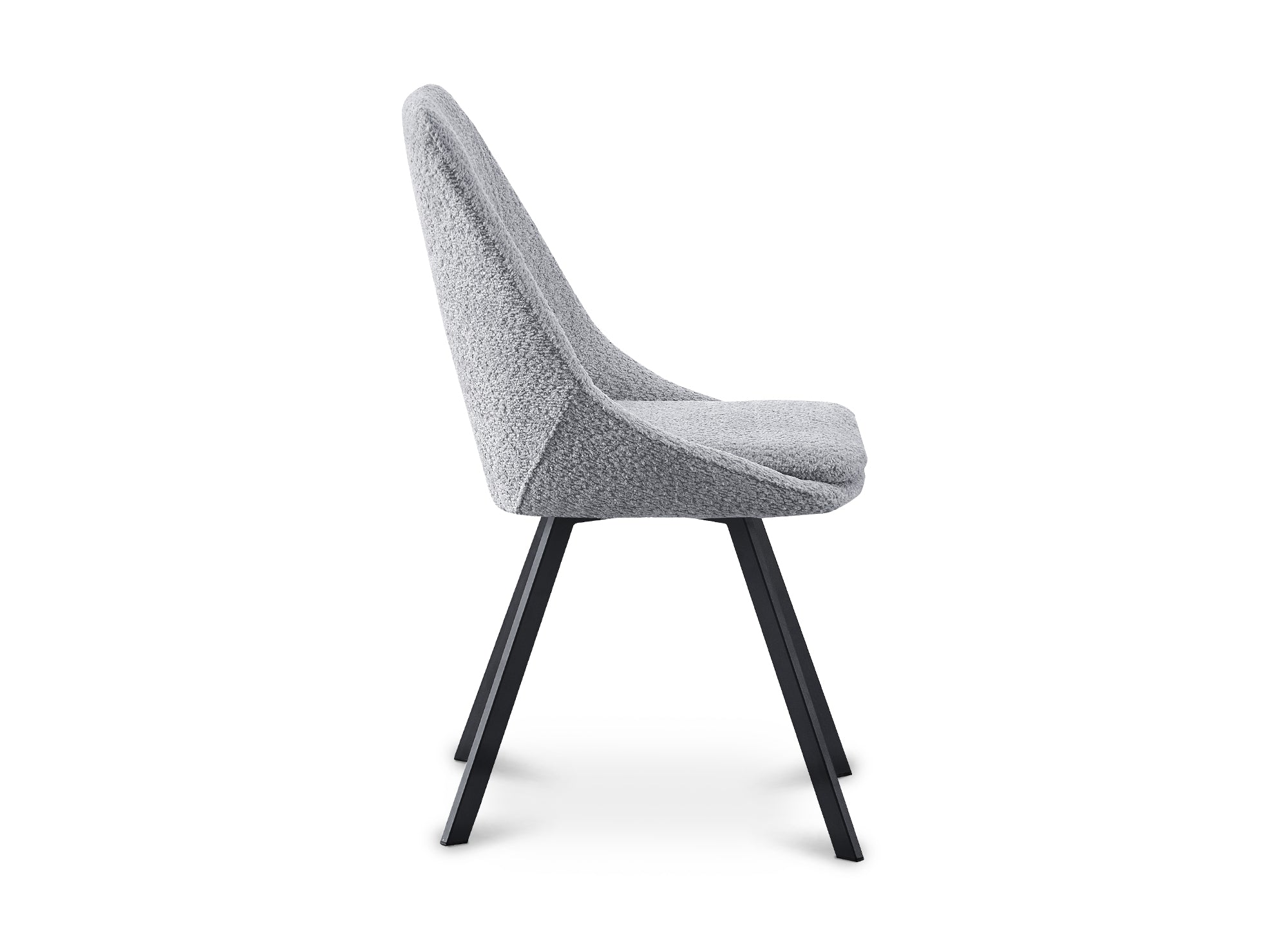 Juego de 2 sillas NARCISSE de color gris claro con efecto piel de oveja