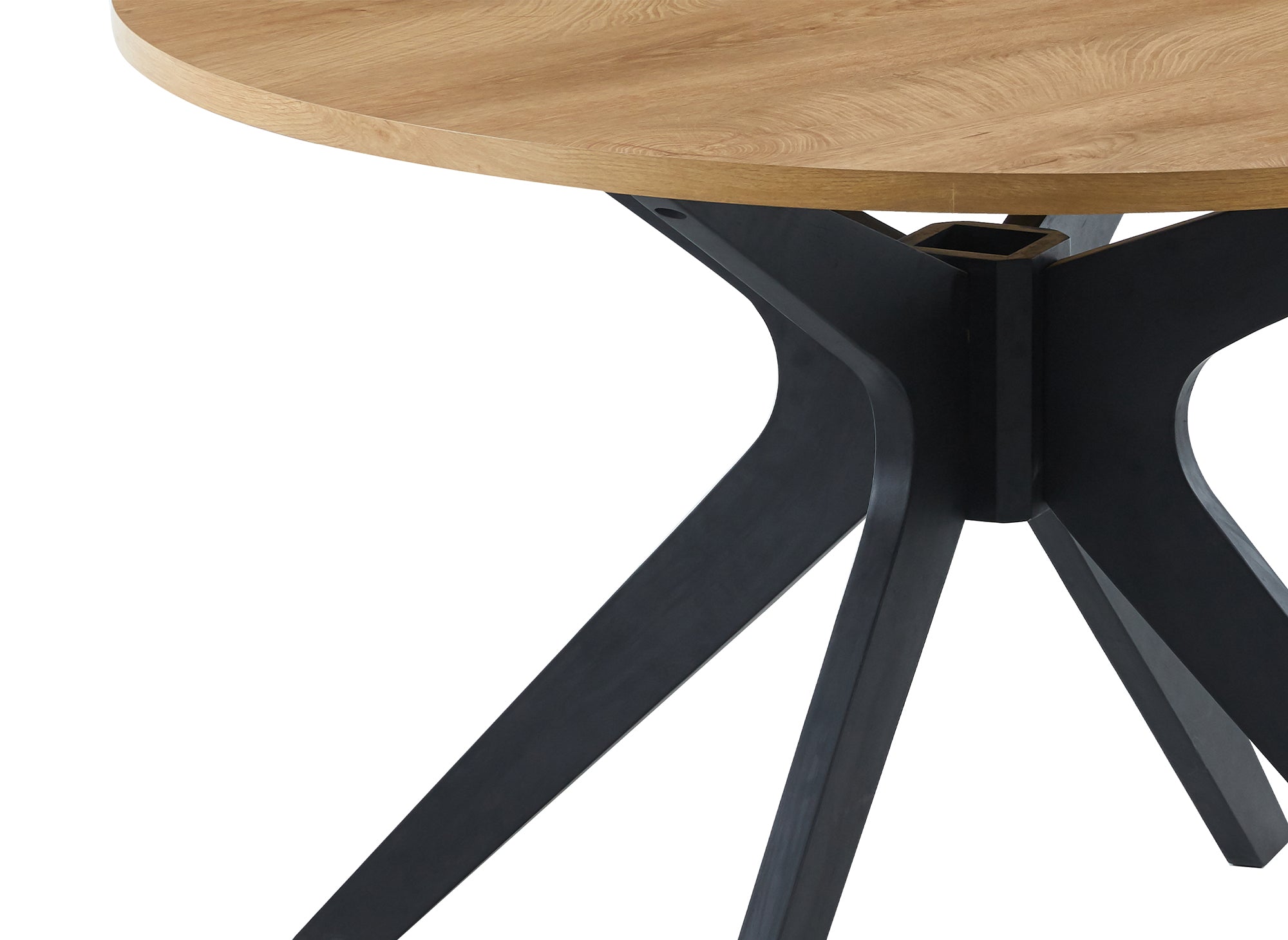 Mesa de comedor redonda de diseño NOVEA en color roble