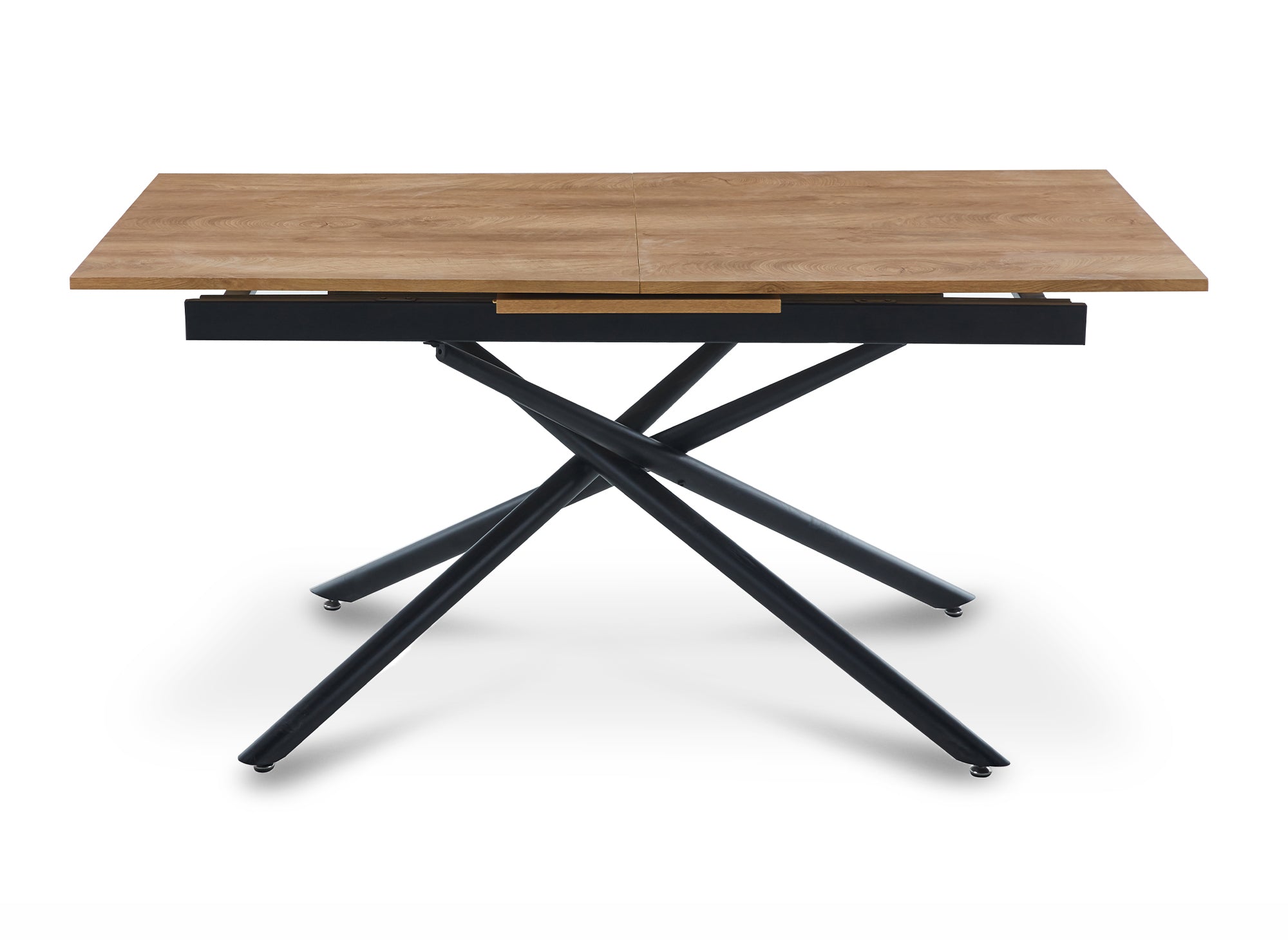 Mesa de comedor rectangular extensible ZORO en color roble oscuro