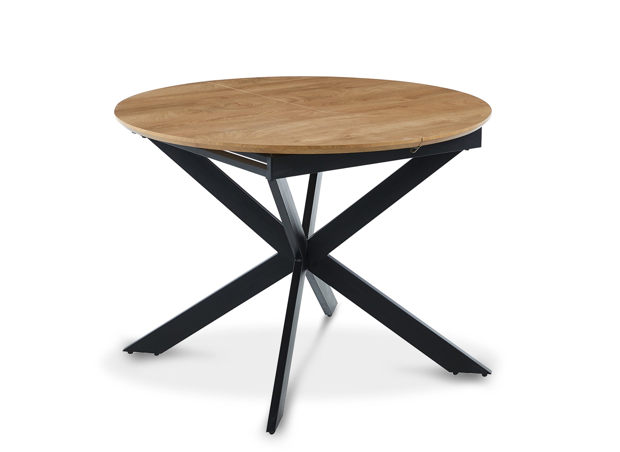 Mesa de comedor redonda extensible VENOM en acabado roble