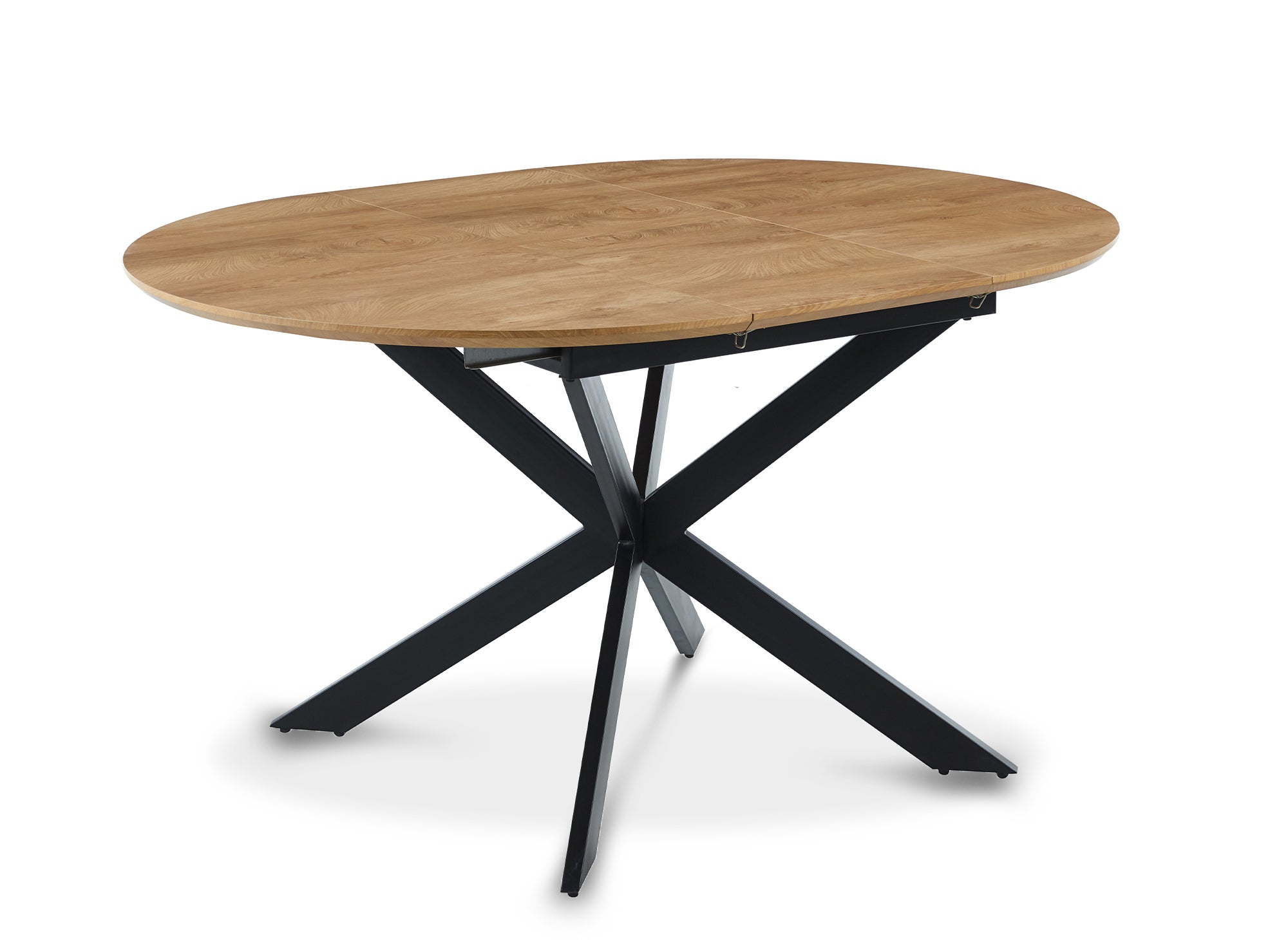 Mesa de comedor redonda extensible VENOM en acabado roble