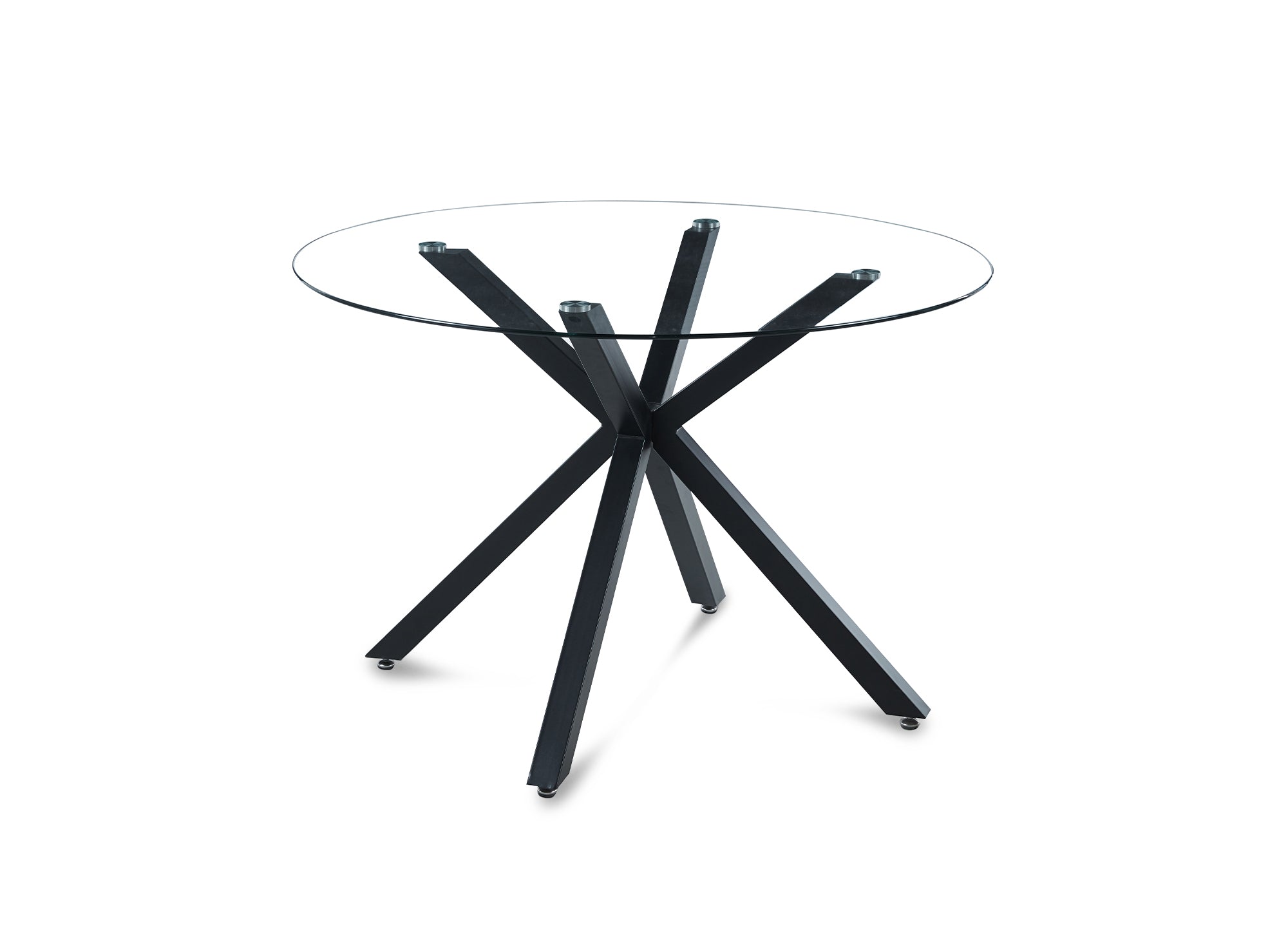 Mesa de comedor redonda de cristal CUBA