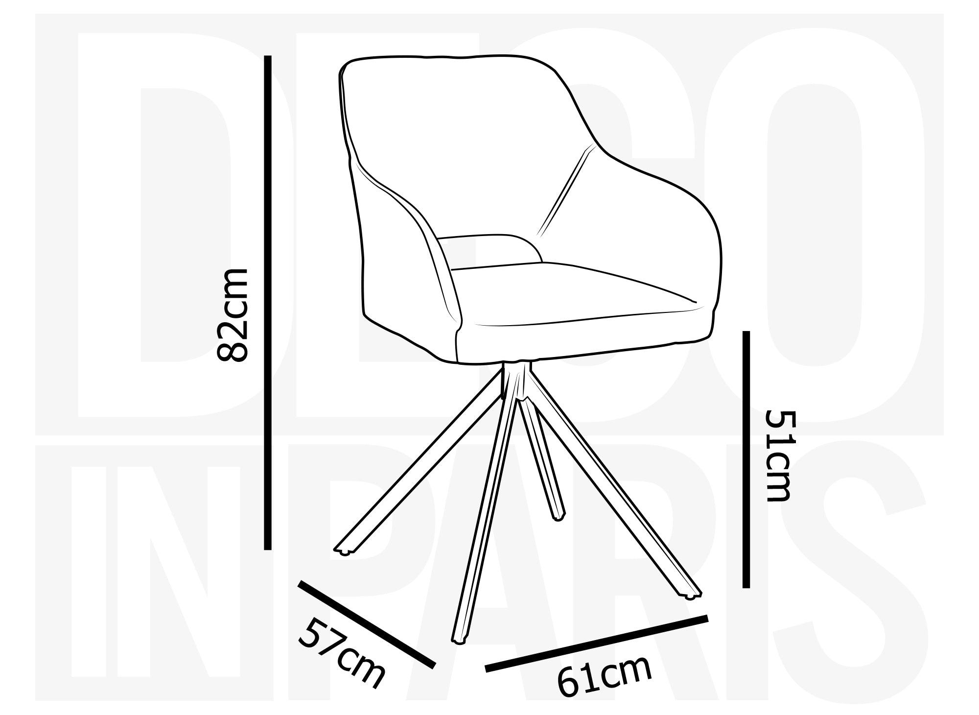 Juego de 2 sillones giratorios de diseño CIEL en terciopelo verde claro