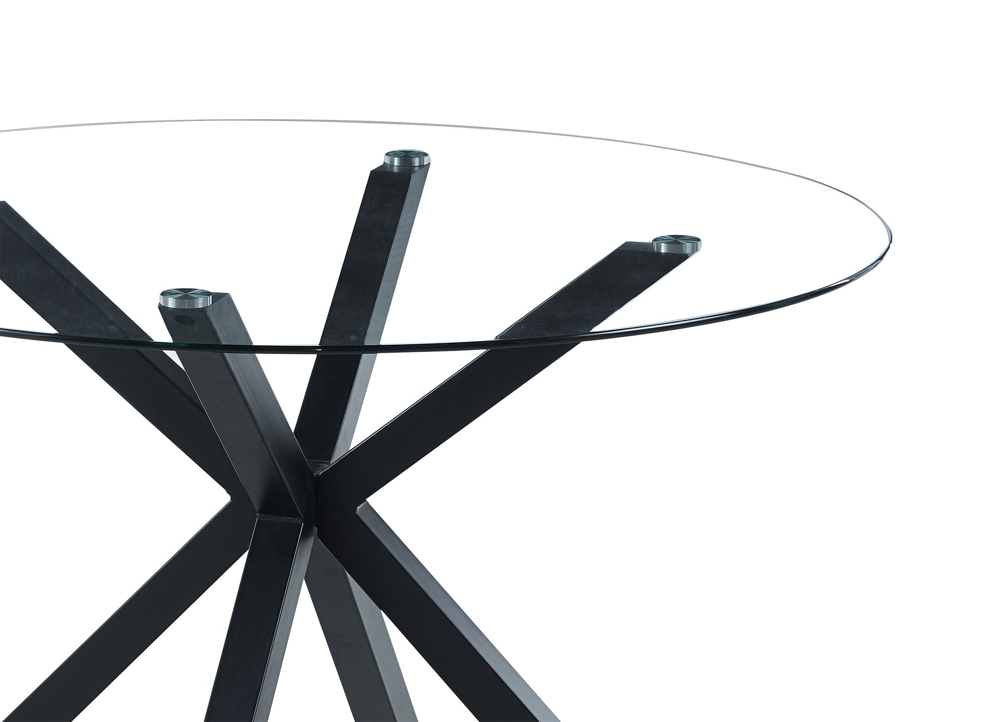 Mesa de comedor redonda de cristal CUBA