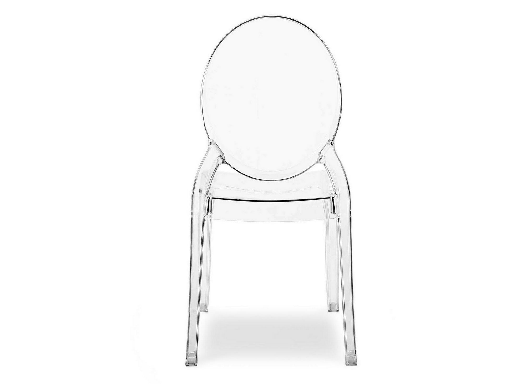 Conjunto de 4 sillas de diseño TOLGA en plexiglás transparente