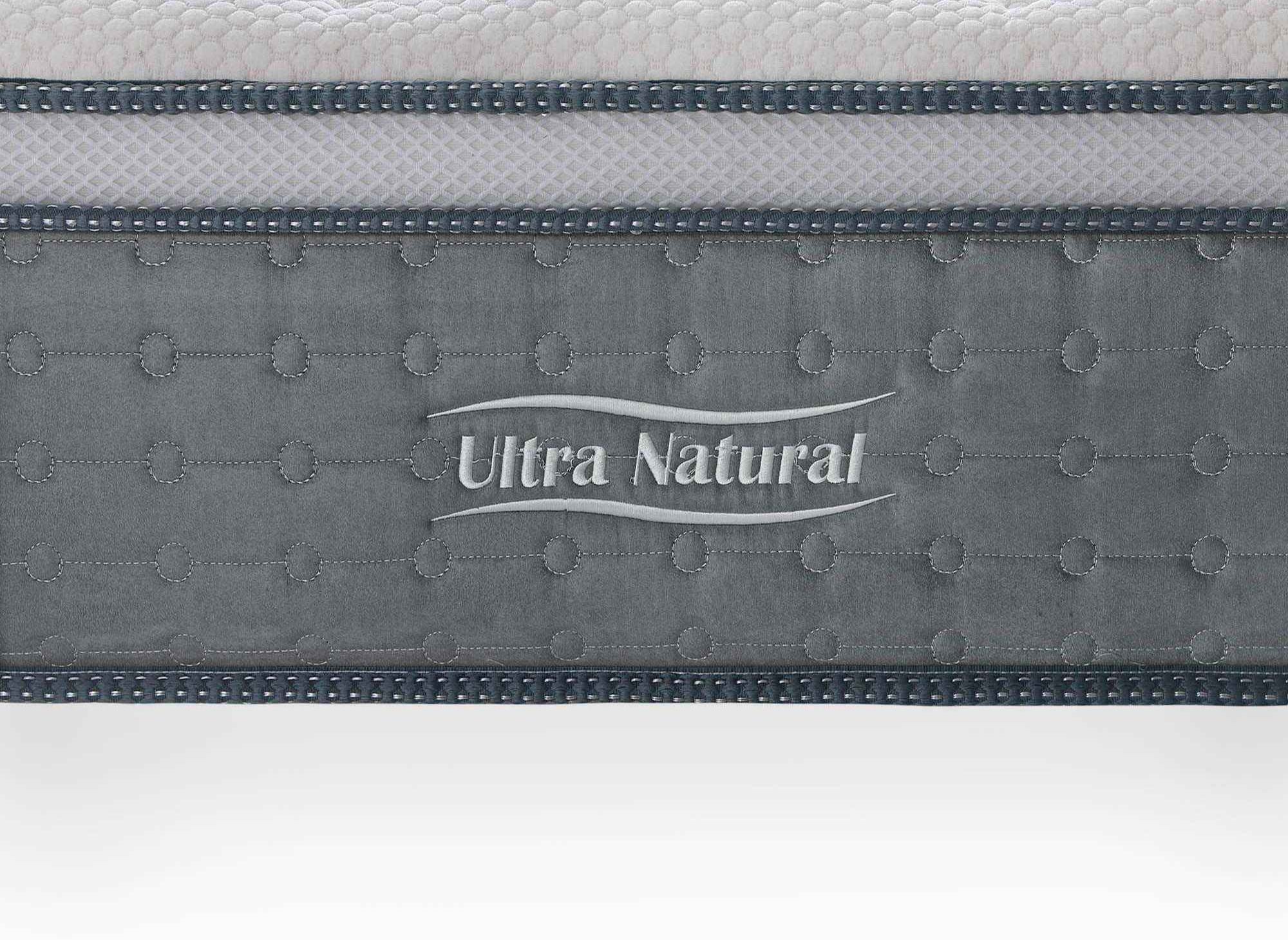 Colchón híbrido NATURAL de 160 x 200 cm con muelles ensacados y seda, 29 cm de grosor