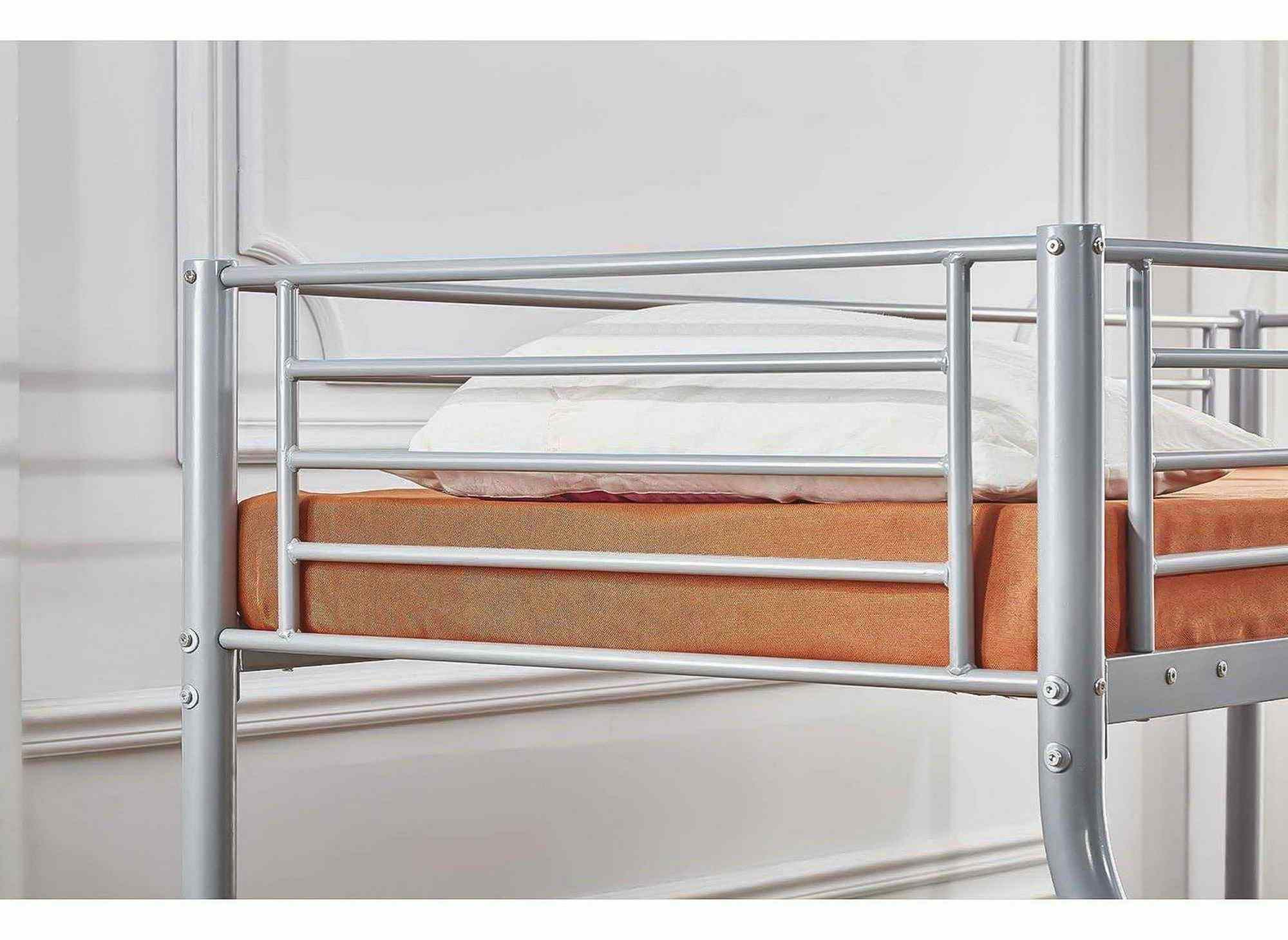 Litera TRINITY de 3 plazas en metal gris, 90 x 190 cm y 140 x 190 cm