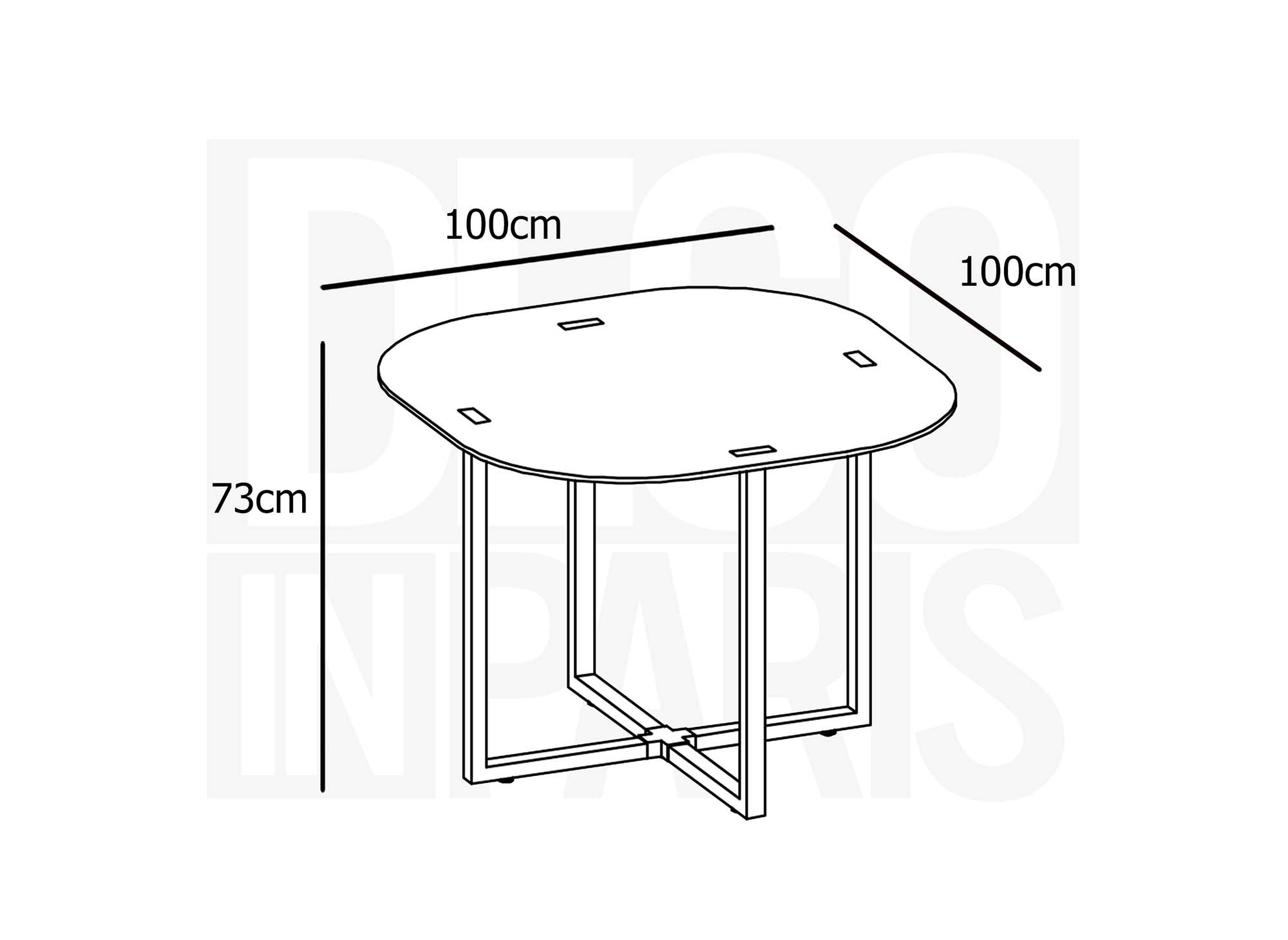 Juego de mesa y 4 sillas apilables FLEN negras