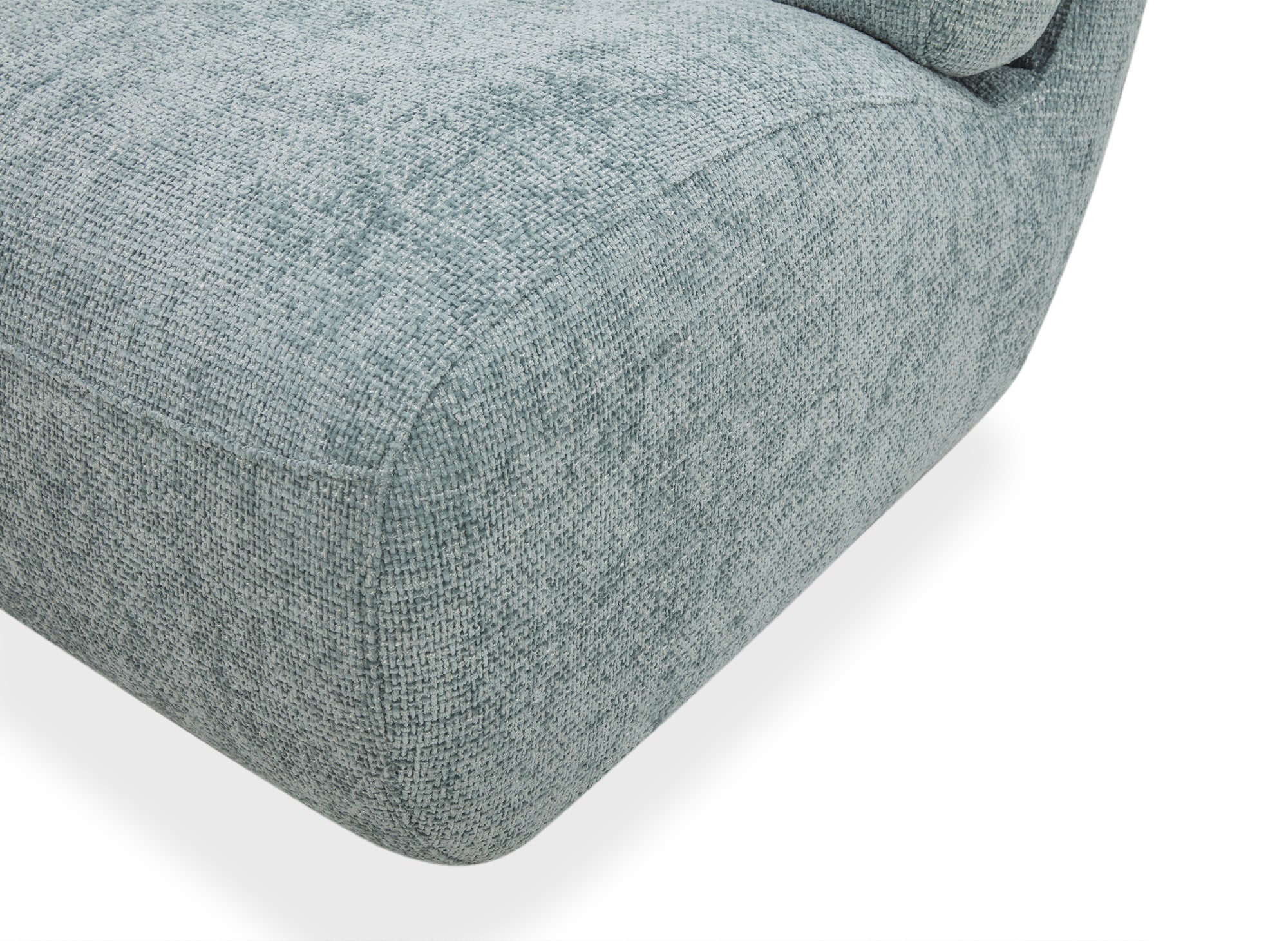 Sillón giratorio TANGO en terciopelo verde espuma de mar jaspeado