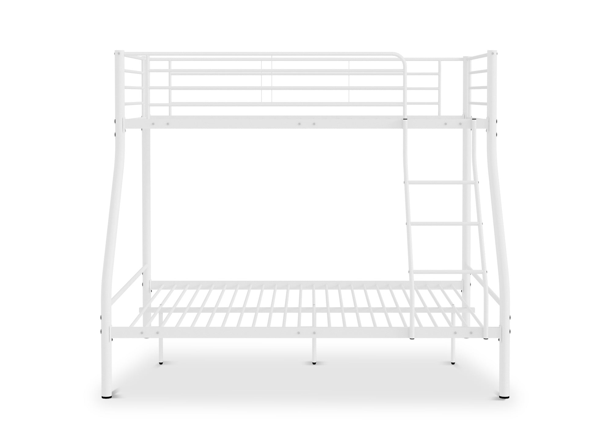 Litera TRINITY de 3 plazas en metal blanco, 90 x 190 cm y 140 x 190 cm