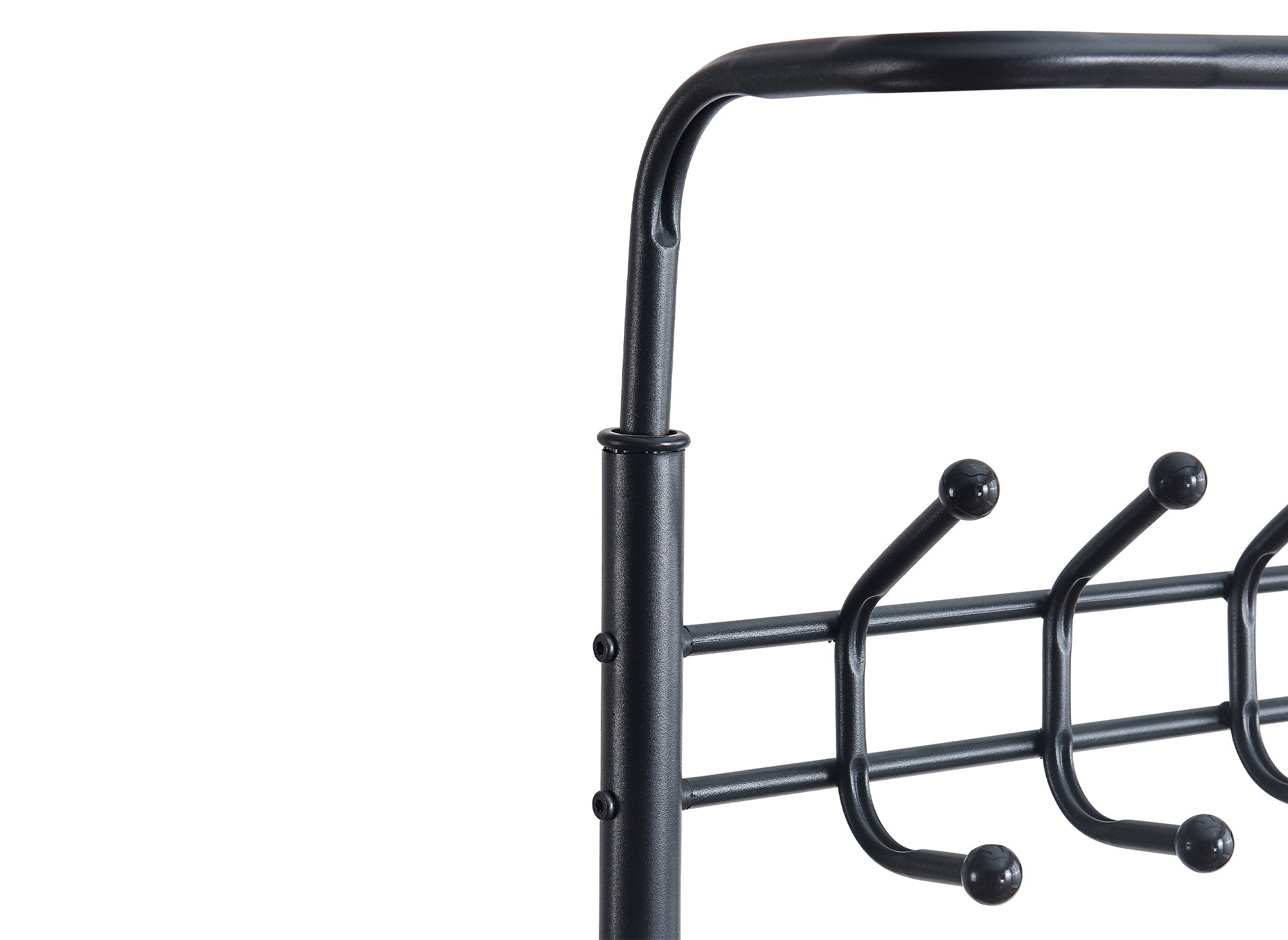 Armario de entrada ROMAIN de metal negro con 3 estantes