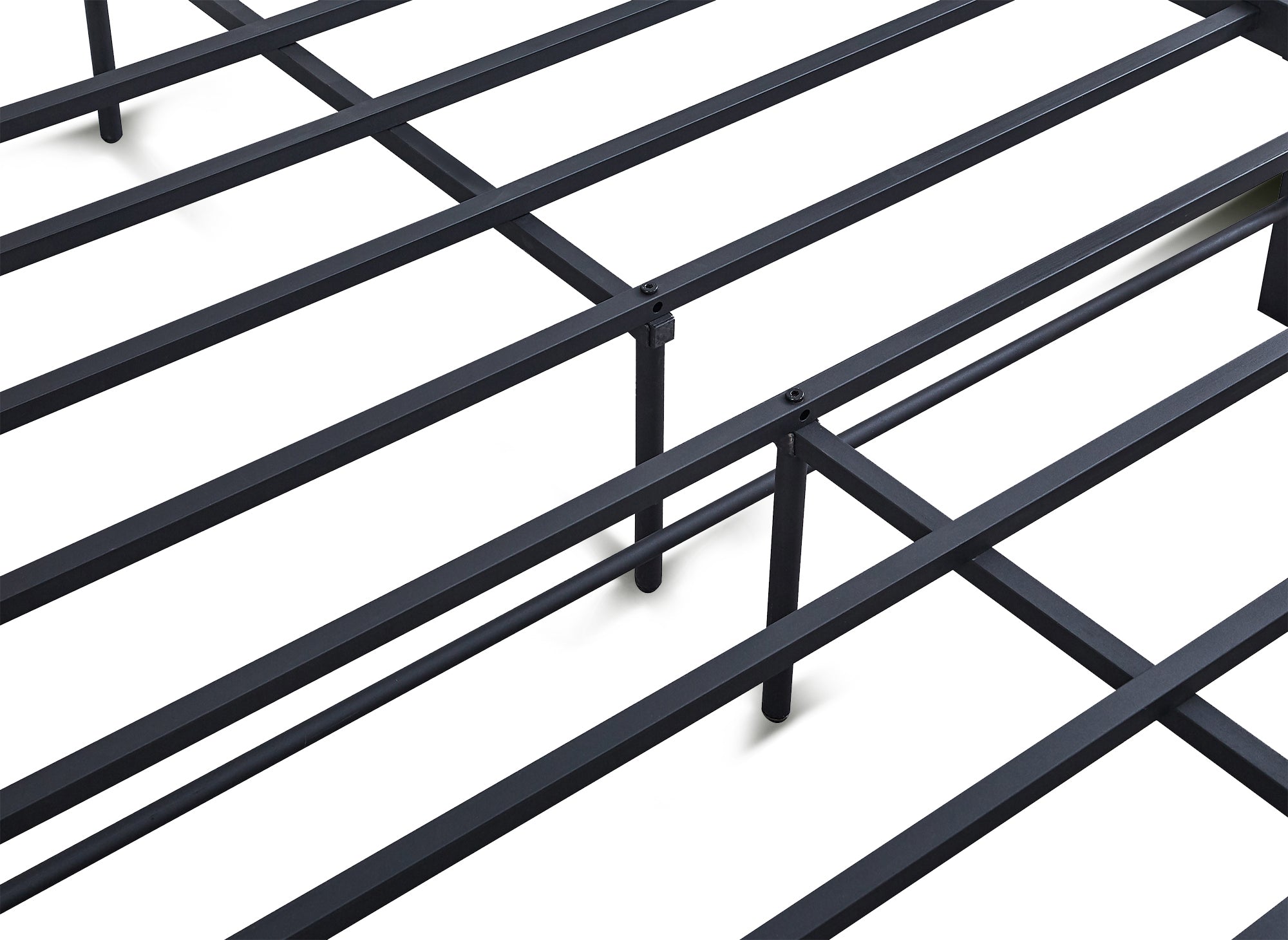 Cama doble GASTON de metal negro, 160x200 cm