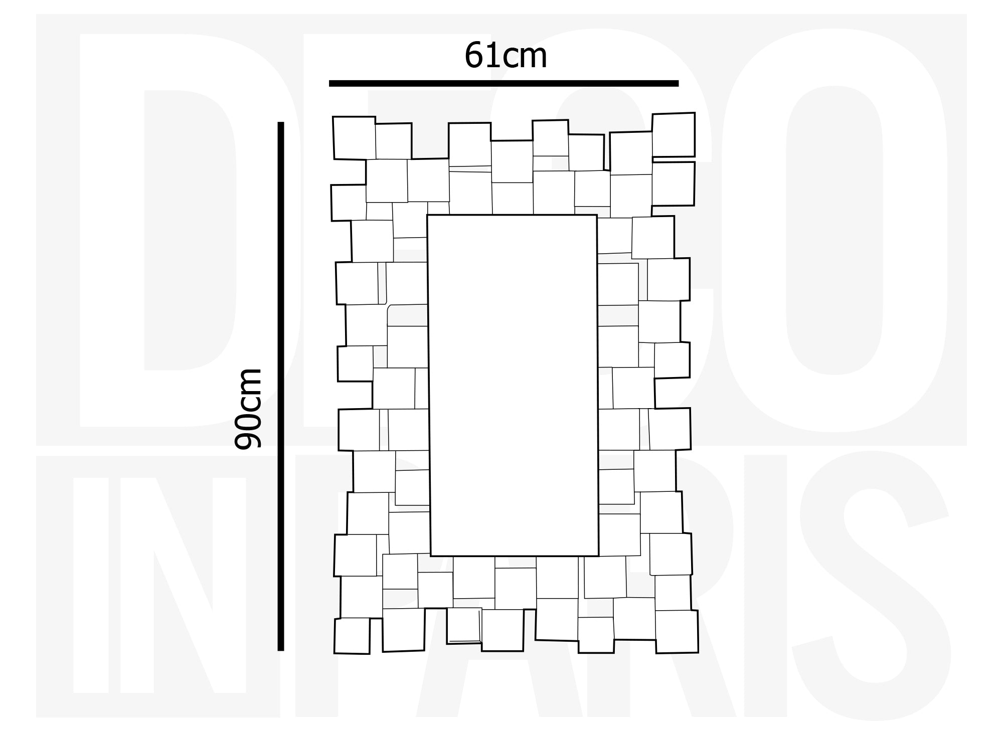 Espejo de pared rectangular RANNA