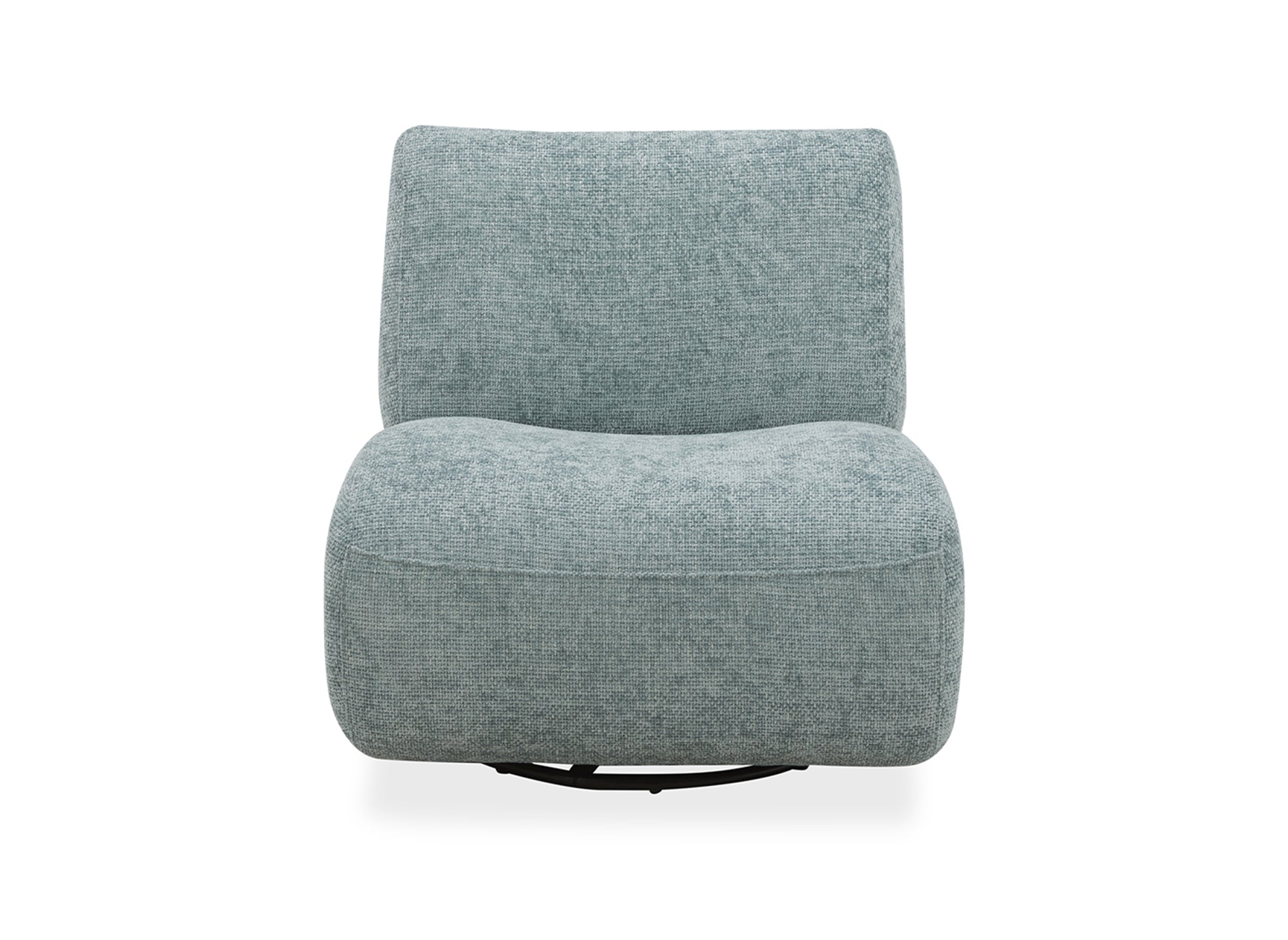 Sillón giratorio TANGO en terciopelo verde espuma de mar jaspeado