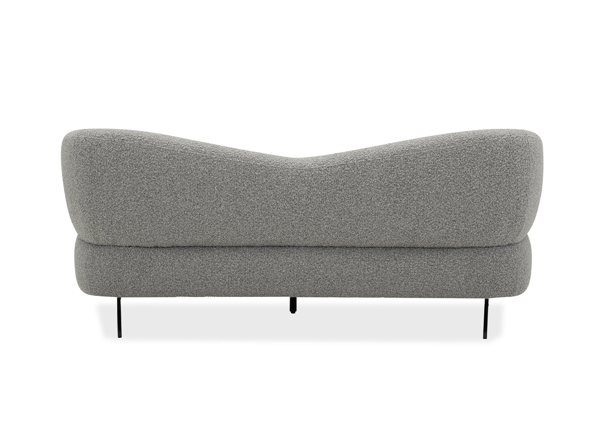 Sofá de 3 plazas LEXIE en tejido efecto piel de oveja gris claro