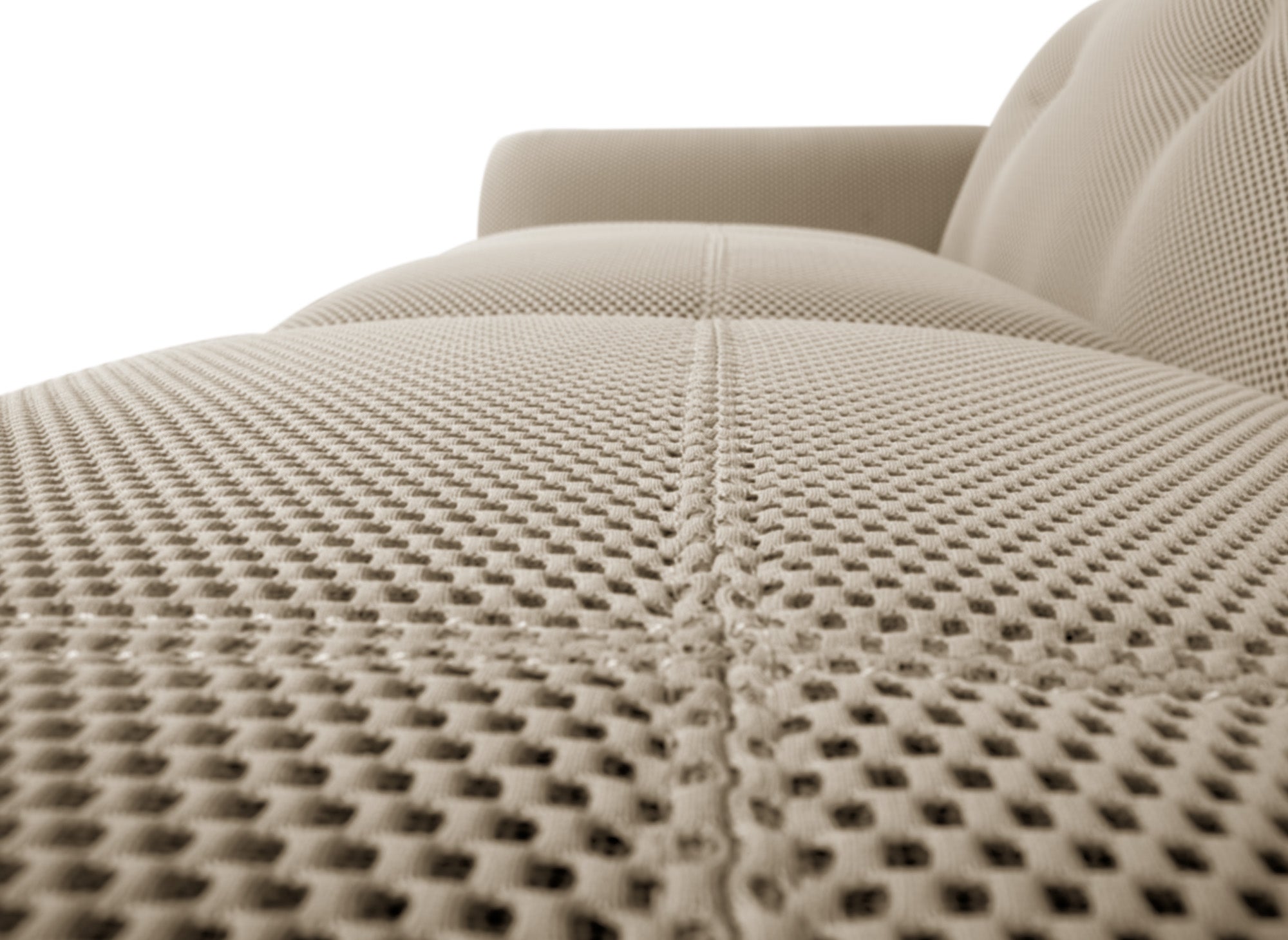 Sofá PICASSO de 3 plazas en tejido 3D beige