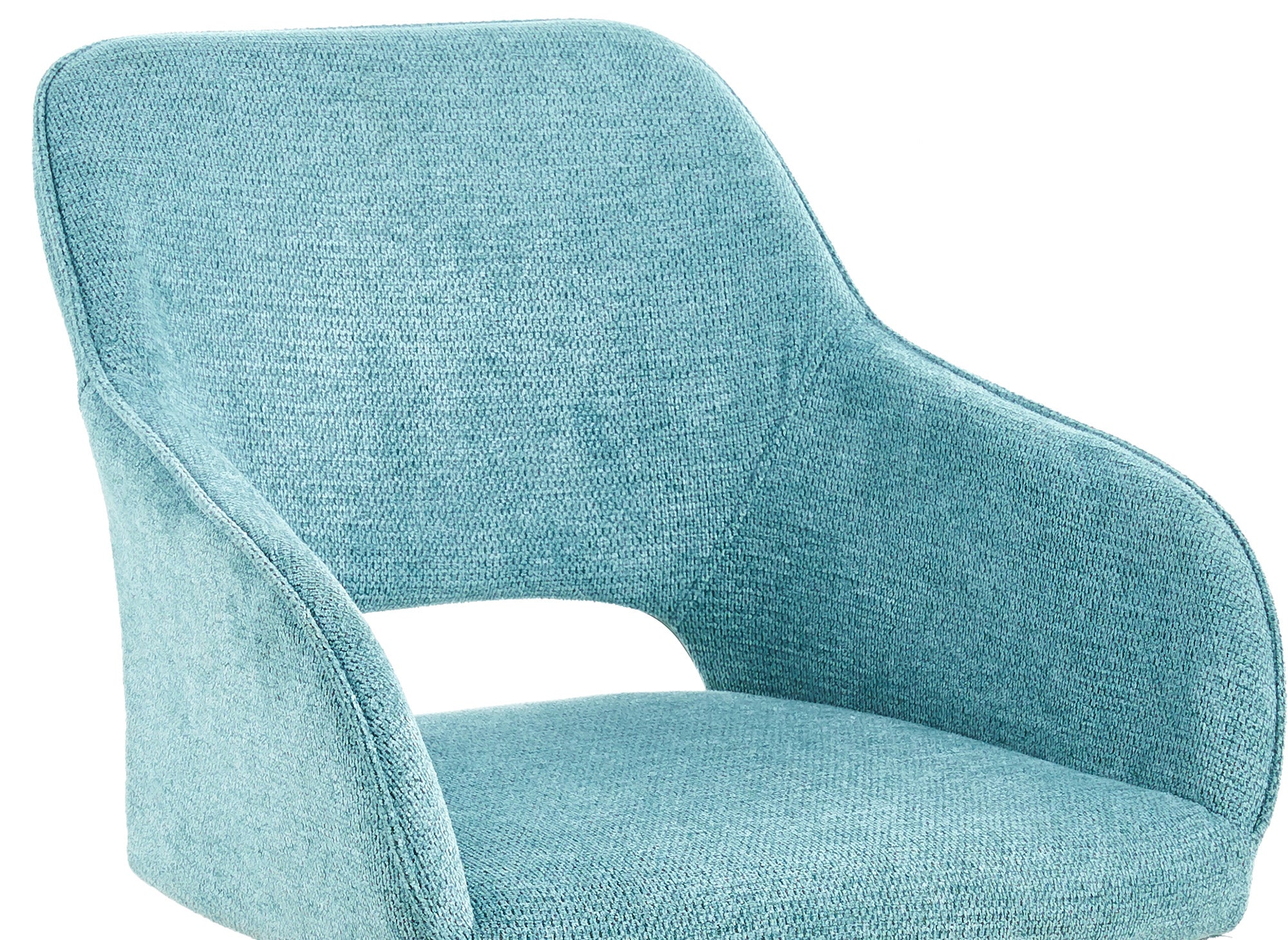 Juego de 2 sillones giratorios de diseño CIEL en terciopelo verde claro