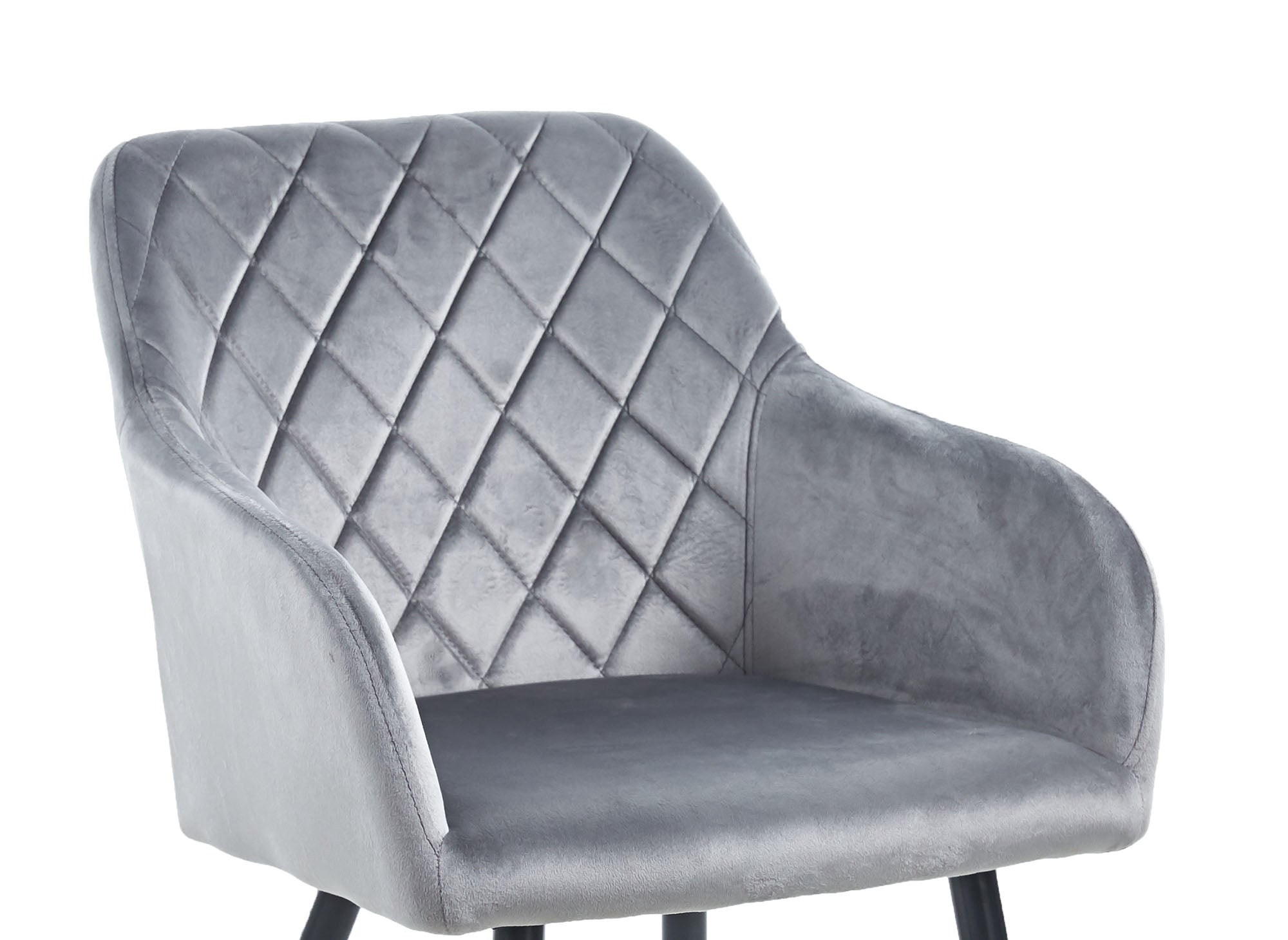 Conjunto de 2 sillones KANA de terciopelo gris