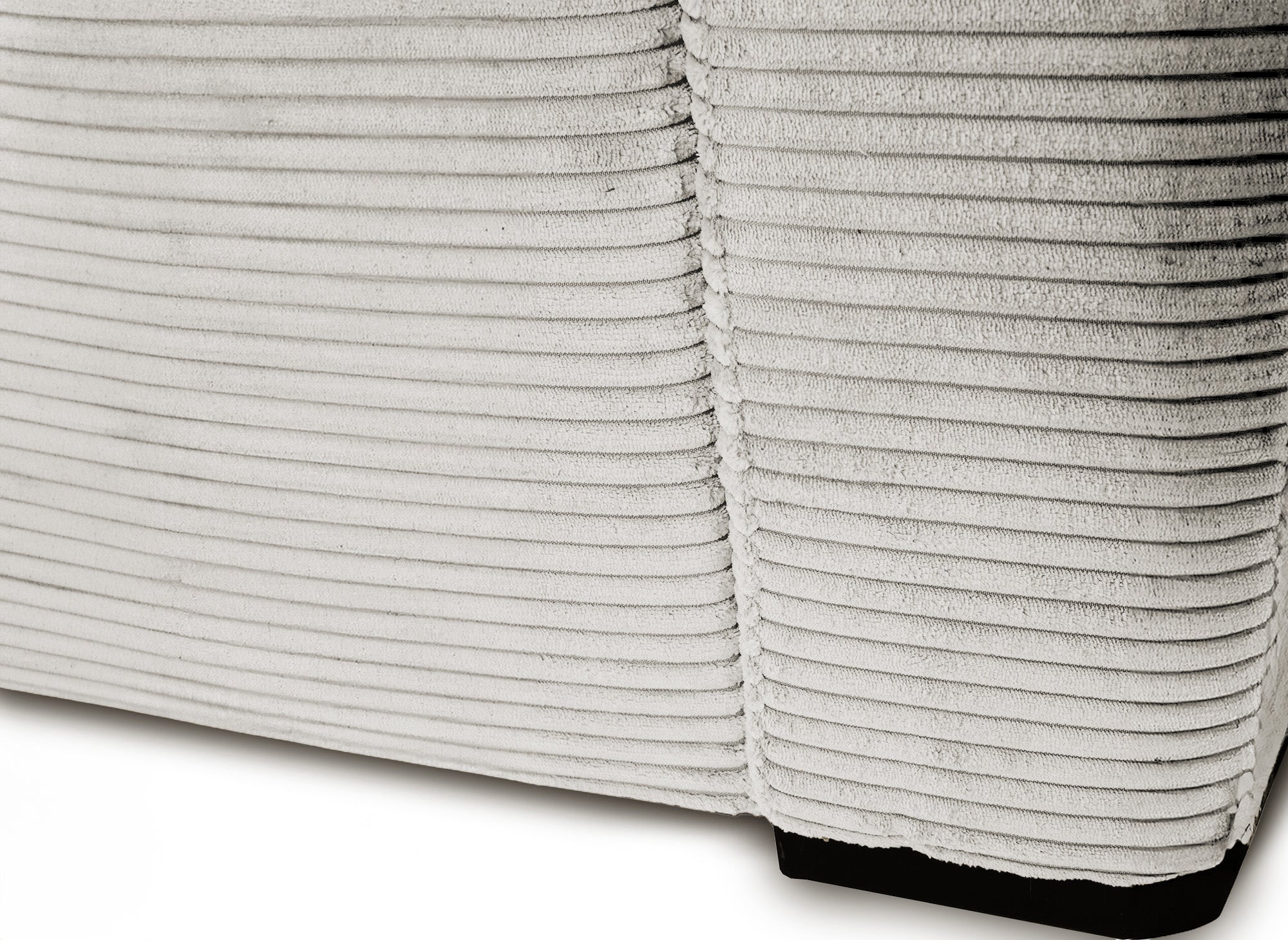 Sofá cama LOUNA de 3 plazas en pana beige con apertura rápida