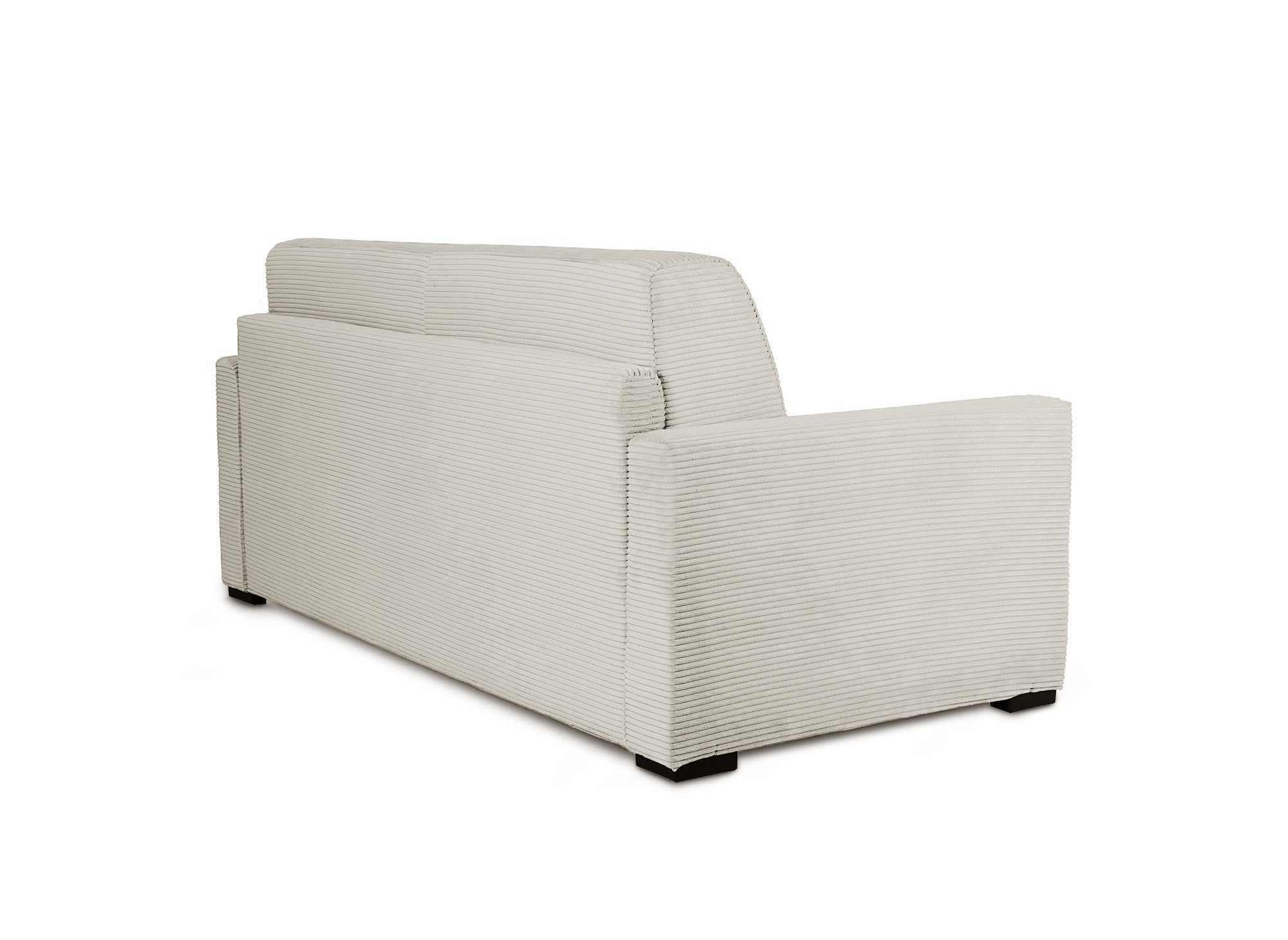 Sofá cama LOUNA de 3 plazas en pana beige con apertura rápida