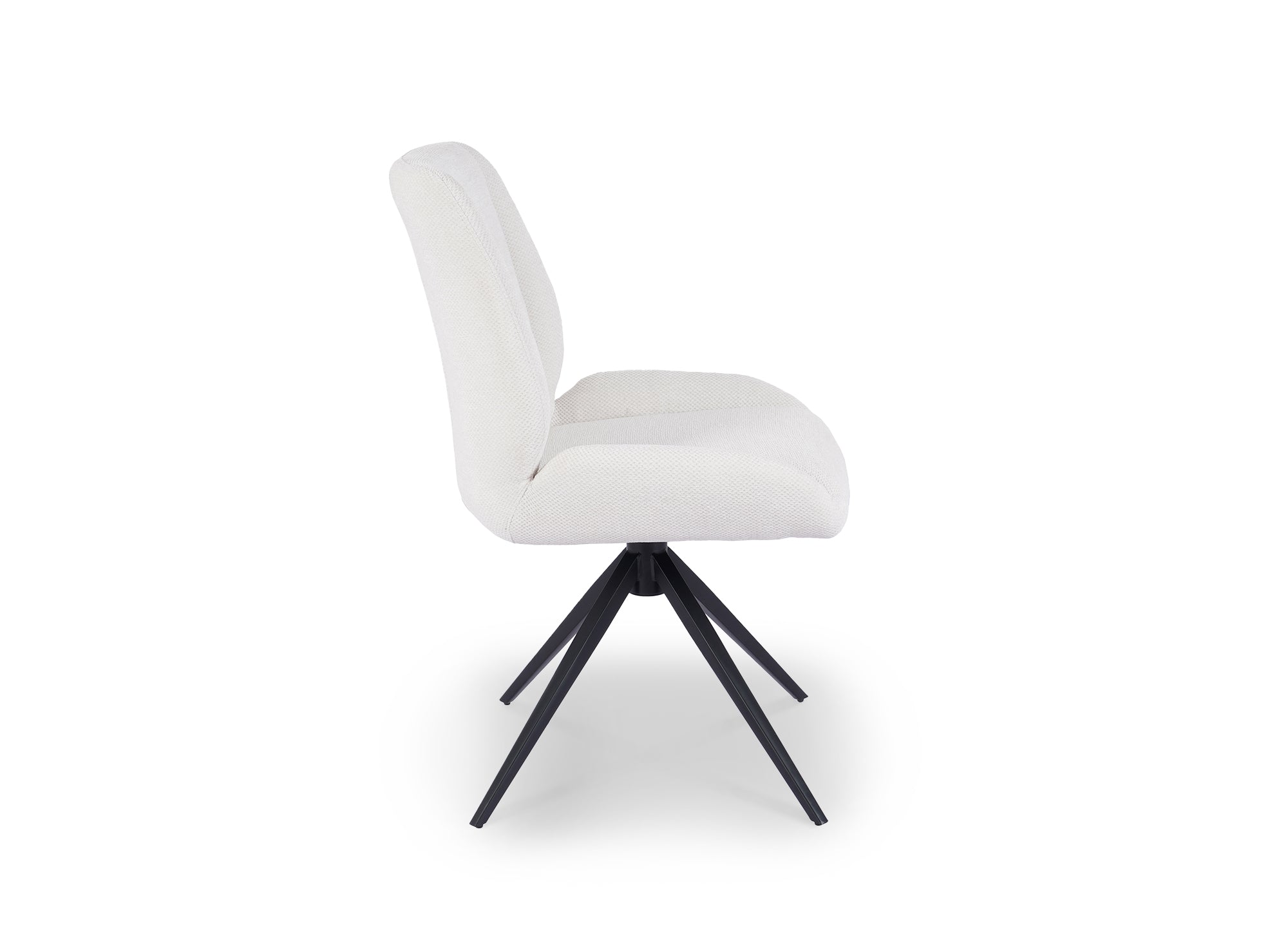 Juego de 2 sillas giratorias LUZIA en tela beige