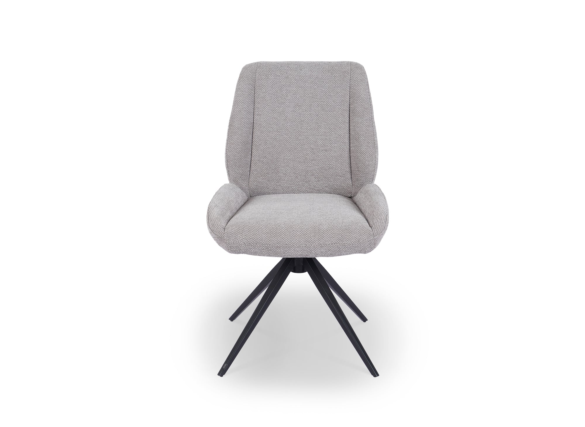 Juego de 2 sillas giratorias LUZIA de tela gris