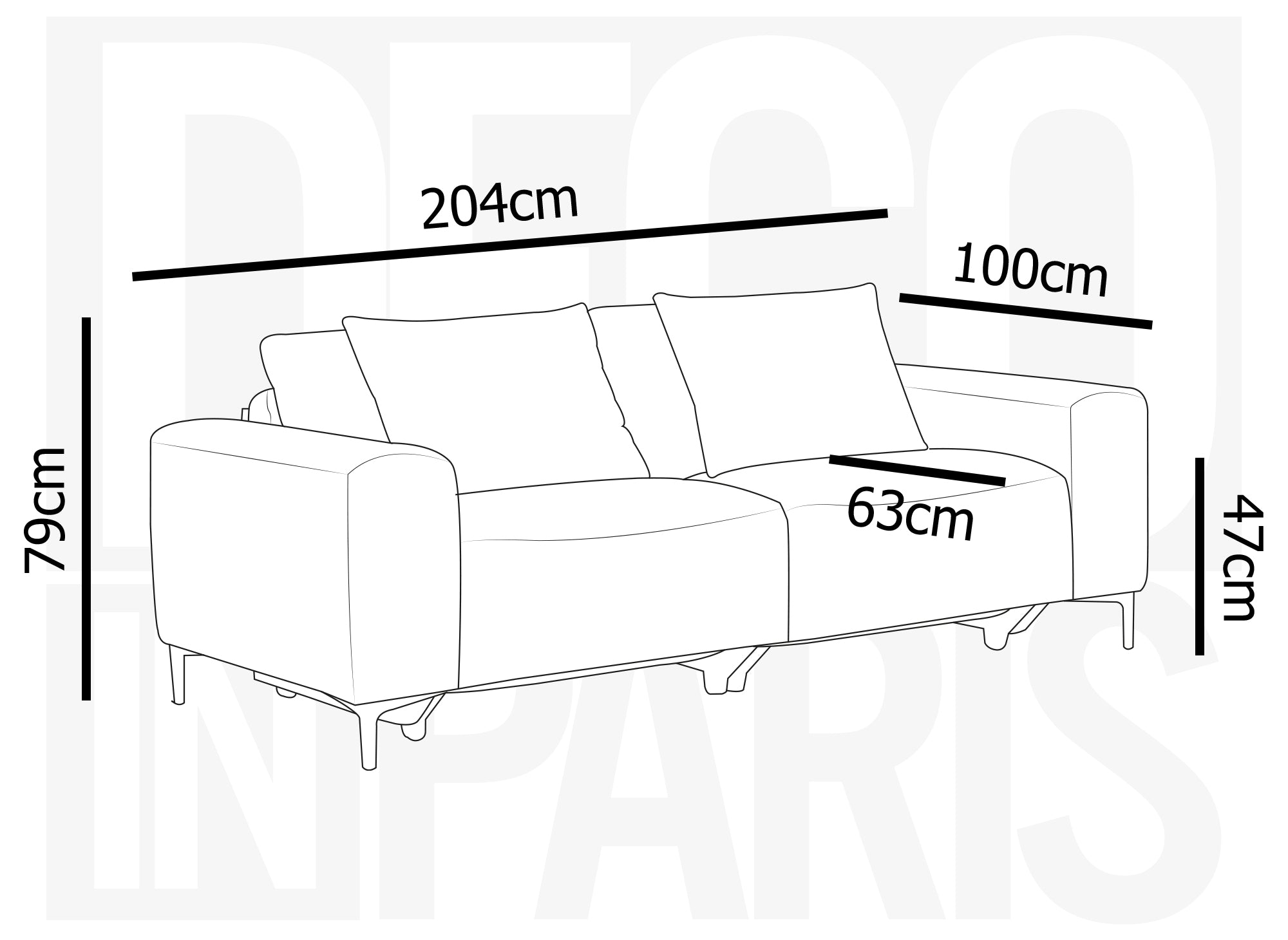 Sofá reclinable eléctrico de 3 plazas HELOISE en terciopelo jaspeado gris oscuro
