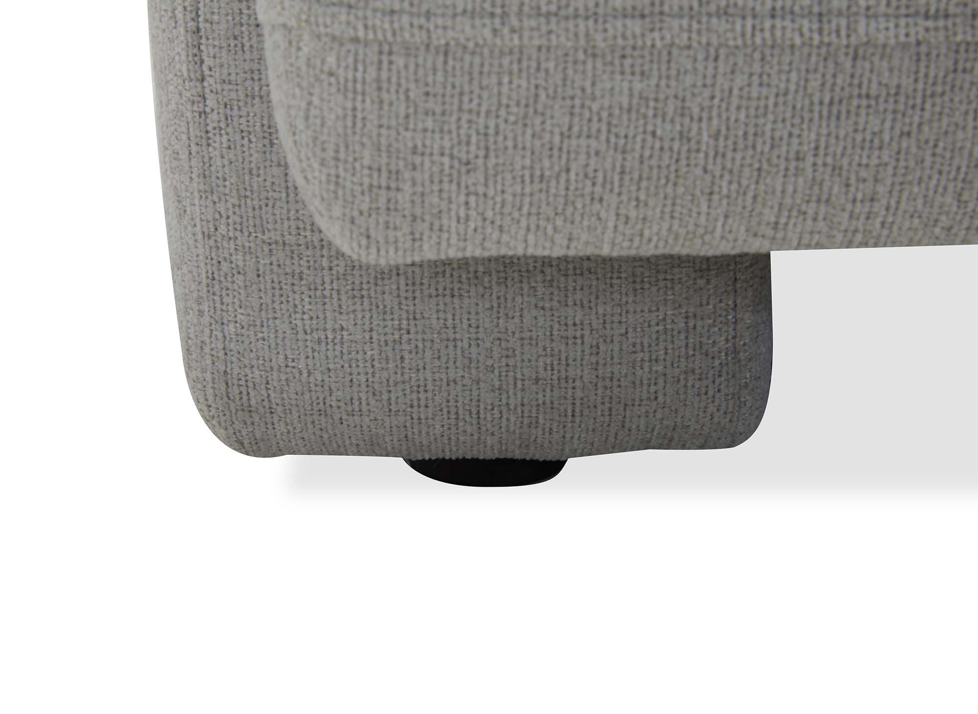 Sofá de 2 plazas AYLINE en tela gris