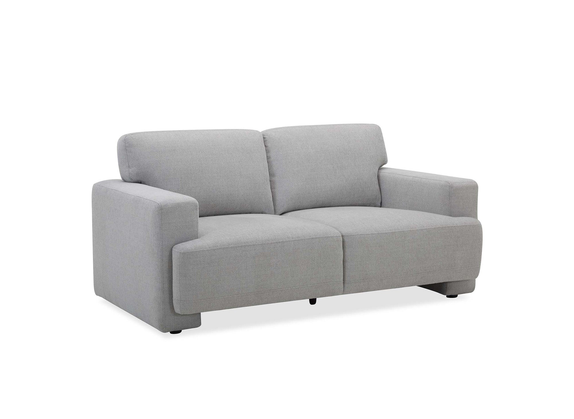 Sofá de 2 plazas AYLINE en tela gris