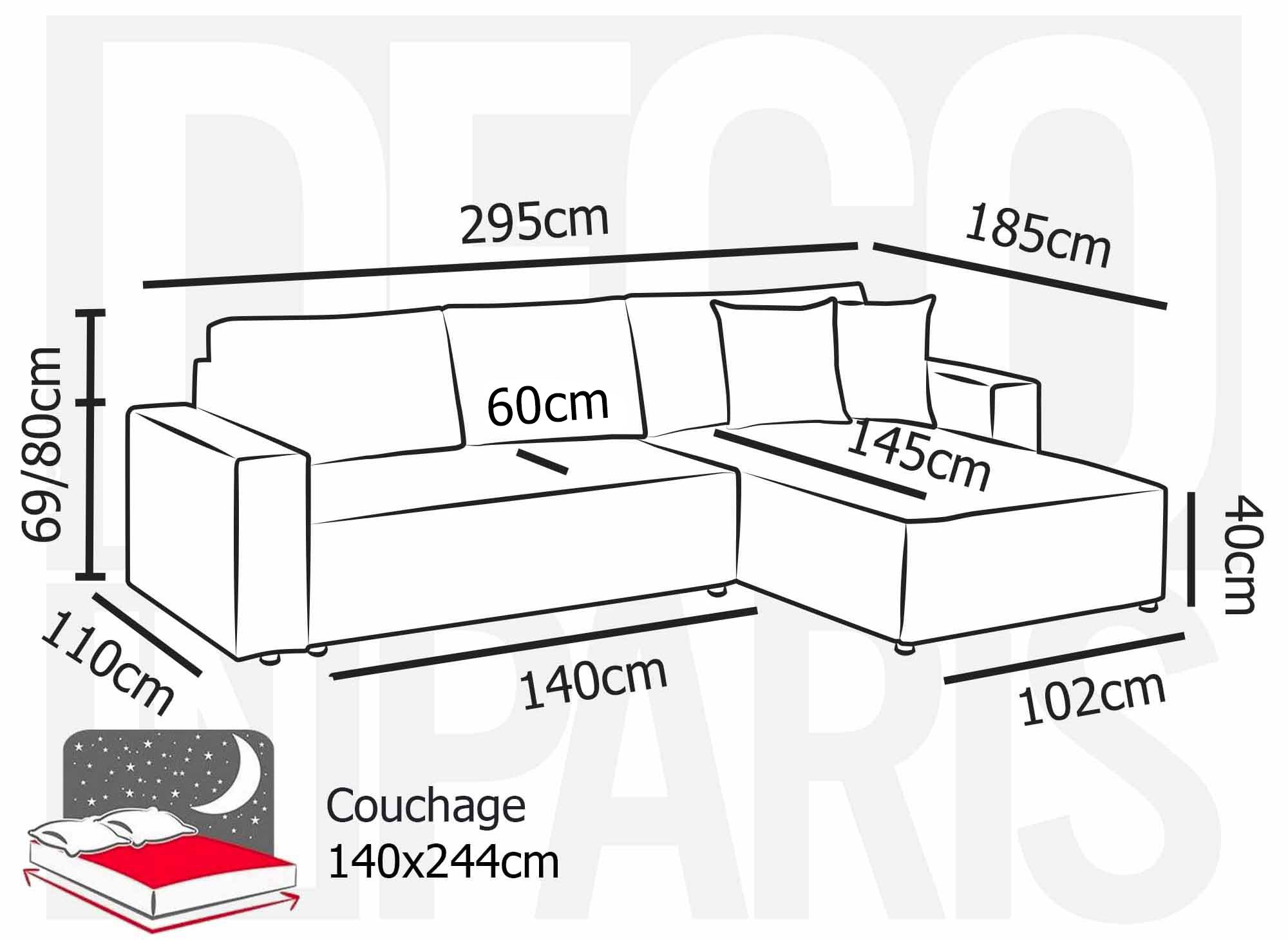 Sofá esquinero convertible y reversible con almacenaje en pana beige JADE