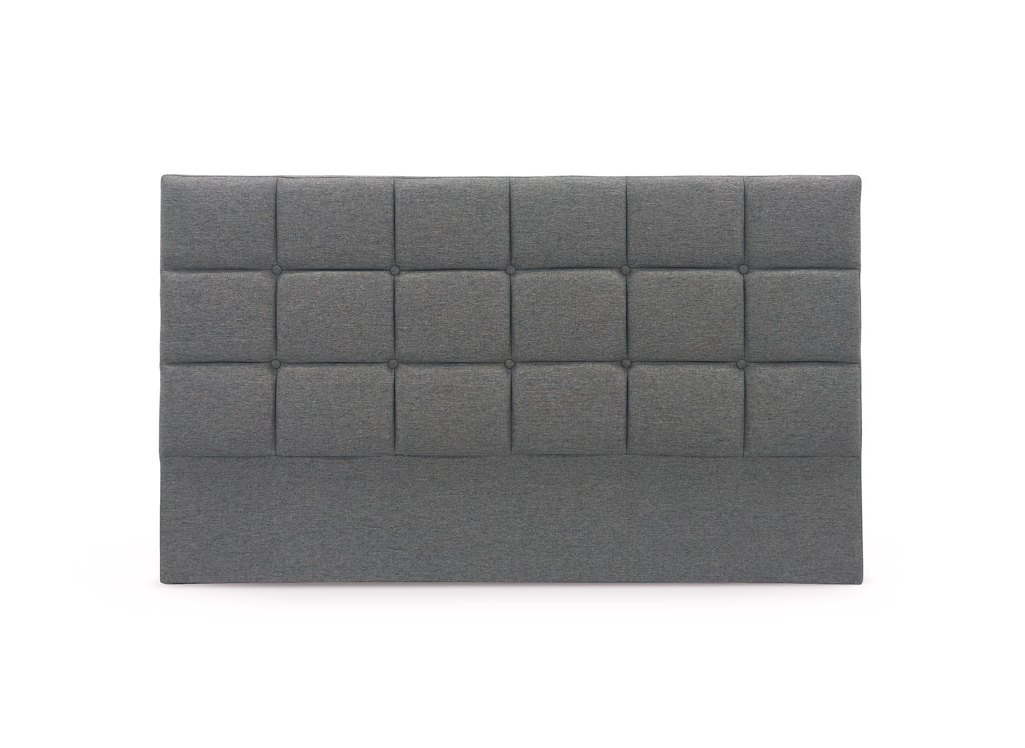 Cabecero de tela gris de diseño ALVERA de 140 cm