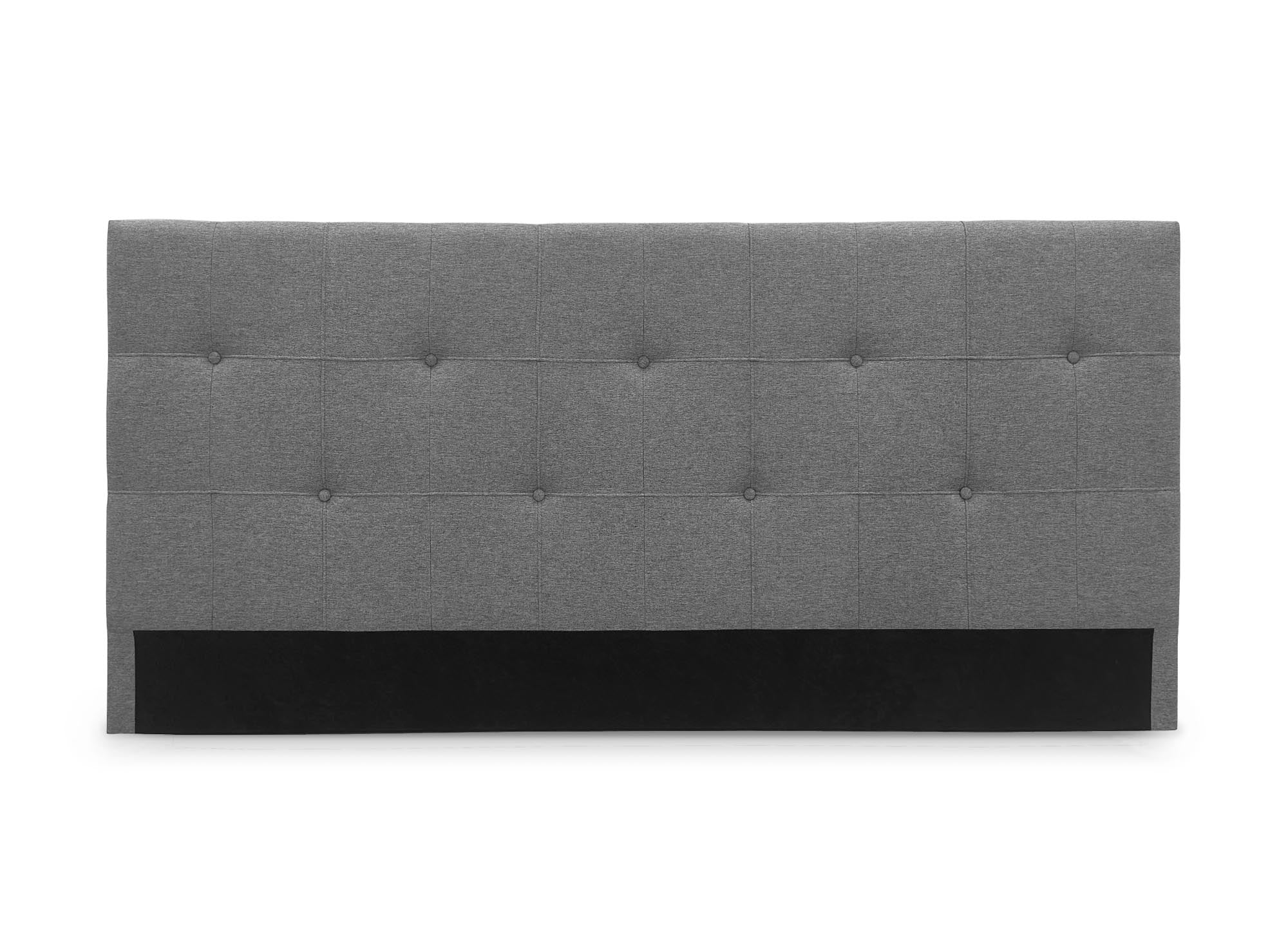 Cabecero tapizado en tela gris DOMICE de 180 cm