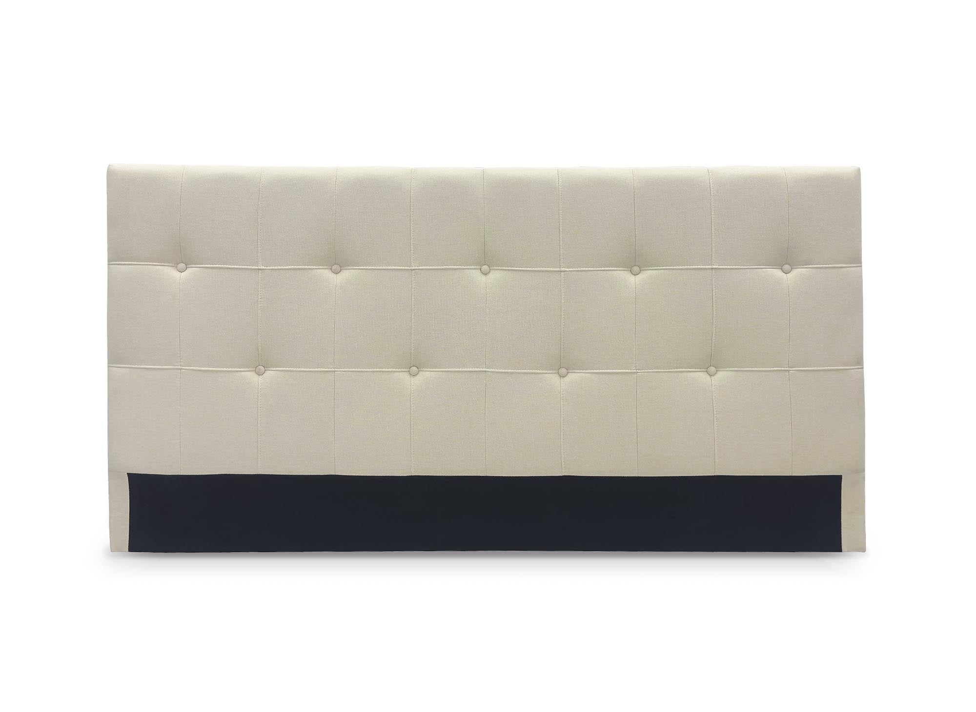 Cabecero tapizado en tela beige DOMICE de 160 cm